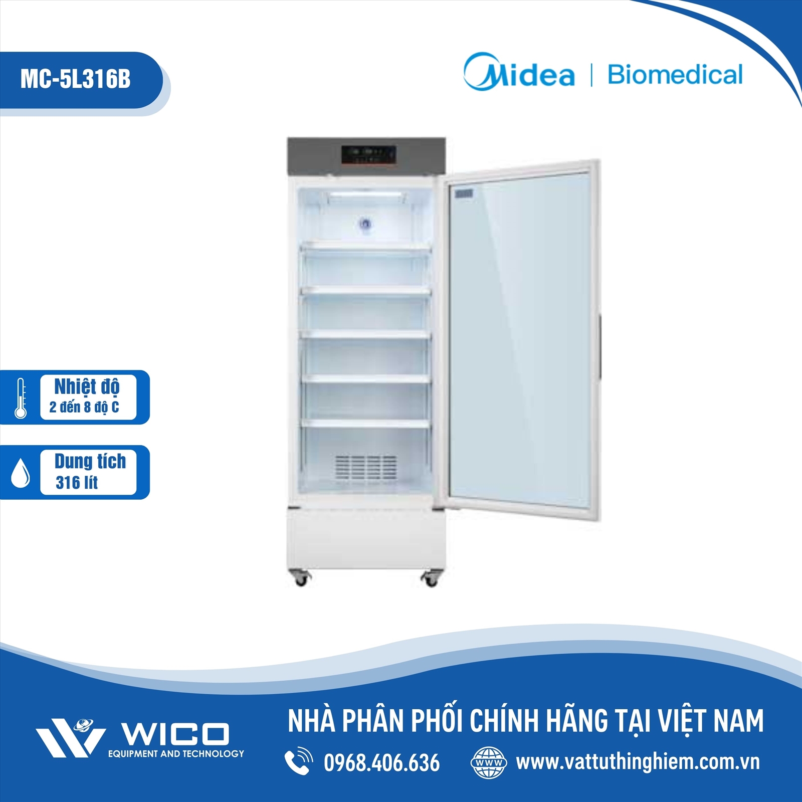 Tủ Lạnh Âm Sâu -40 Độ C Midea MD-40W368