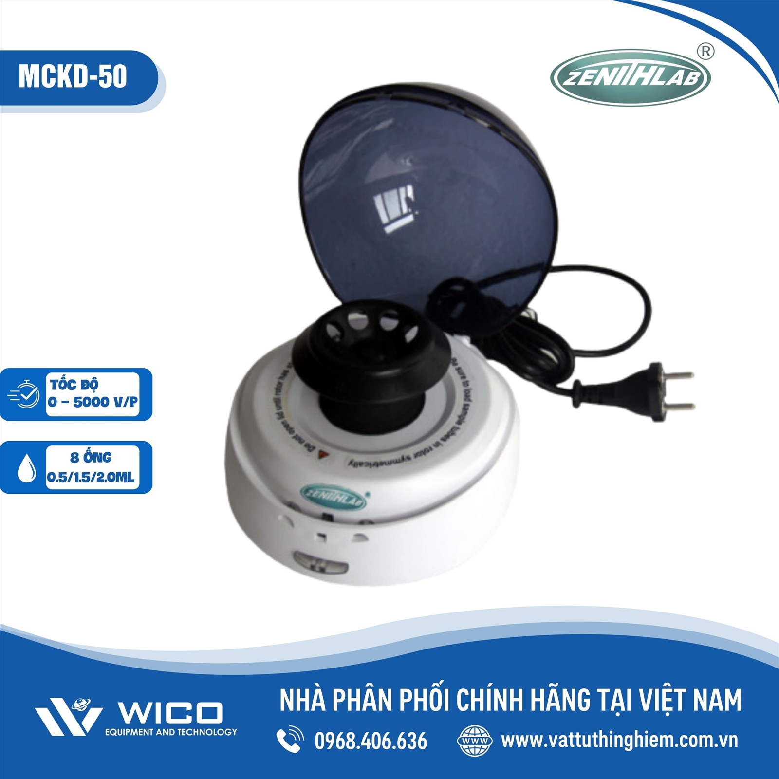 Máy ly tâm Mini Zenith MCKD-50 (5.000 vòng/phút)