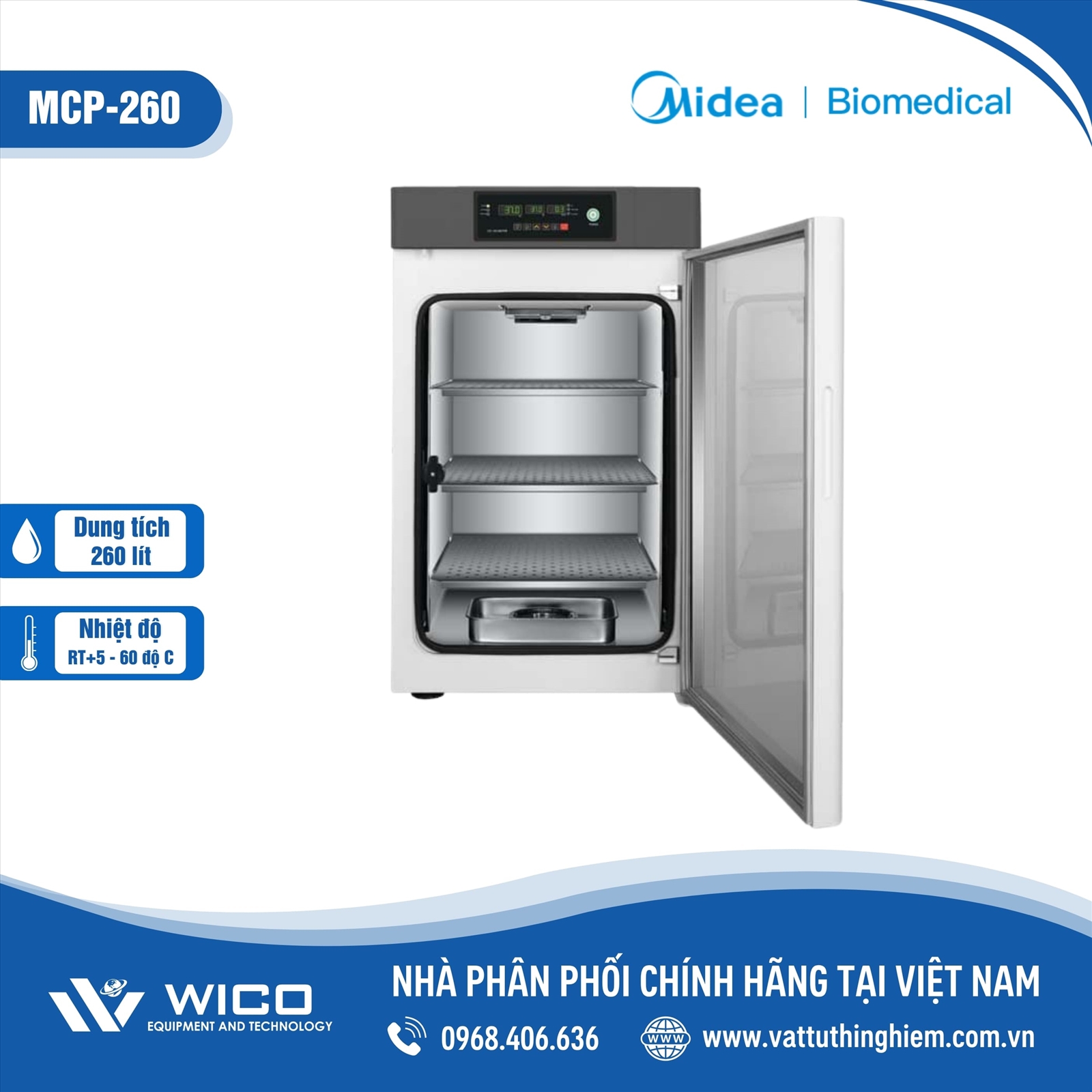 Tủ Ấm CO2 Midea MCP-260 | 260 Lít