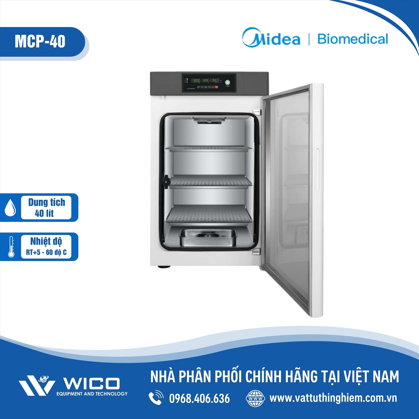 Tủ Ấm CO2 Midea MCP-40 | 40 Lít