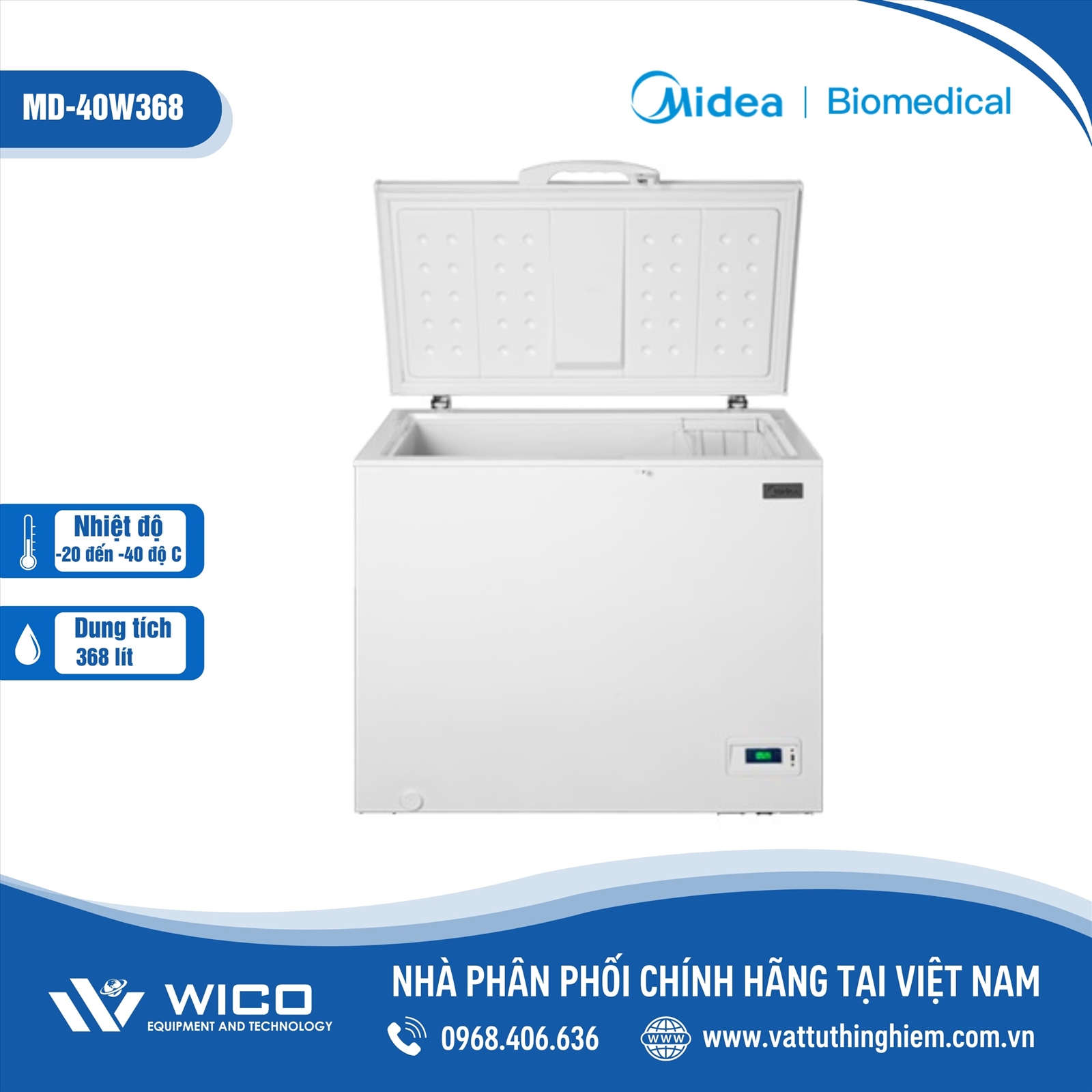 Tủ Lạnh Âm Sâu -40 Độ C Midea MD-40W368