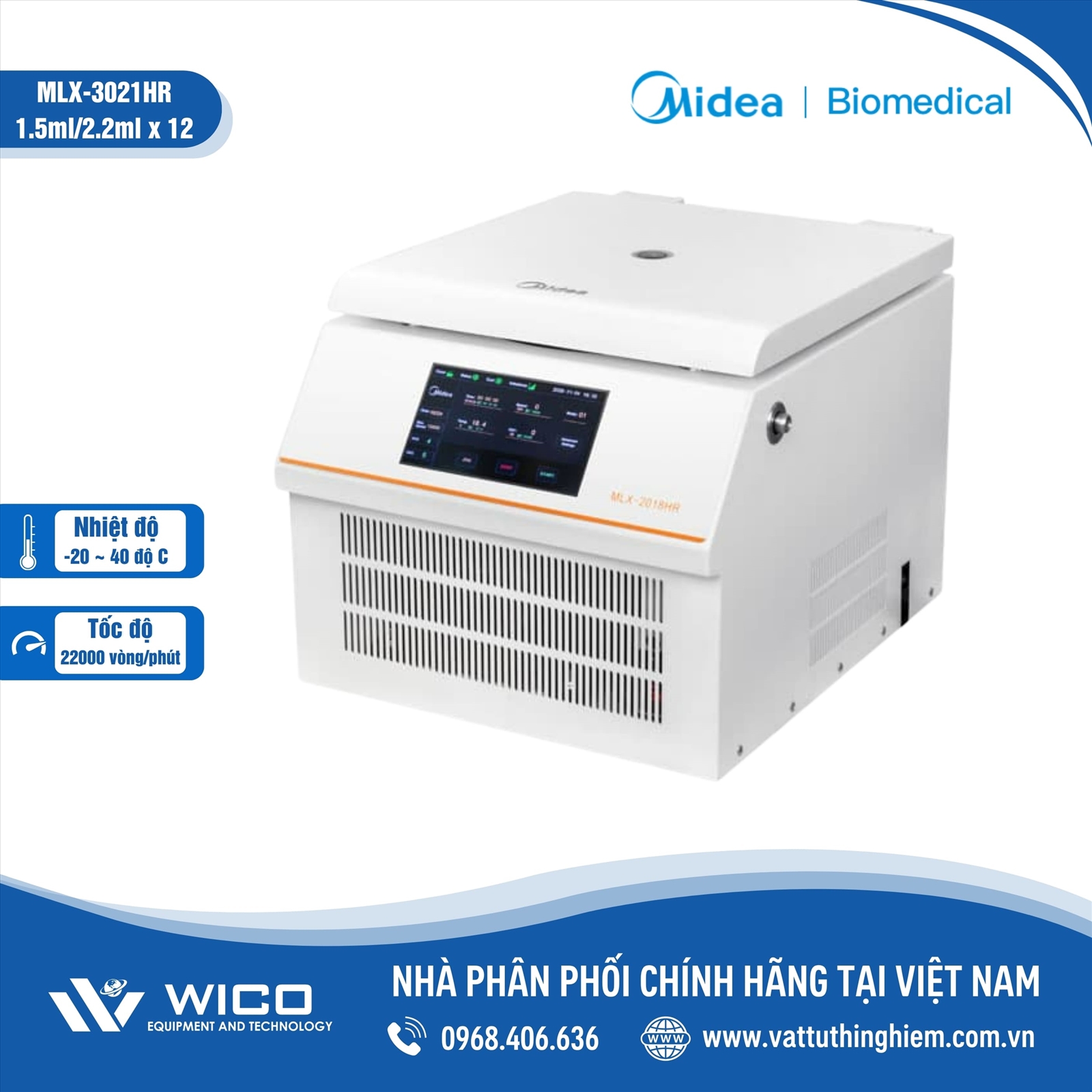 Máy ly tâm lạnh Midea MLX-3021HR | Đa dạng rotor