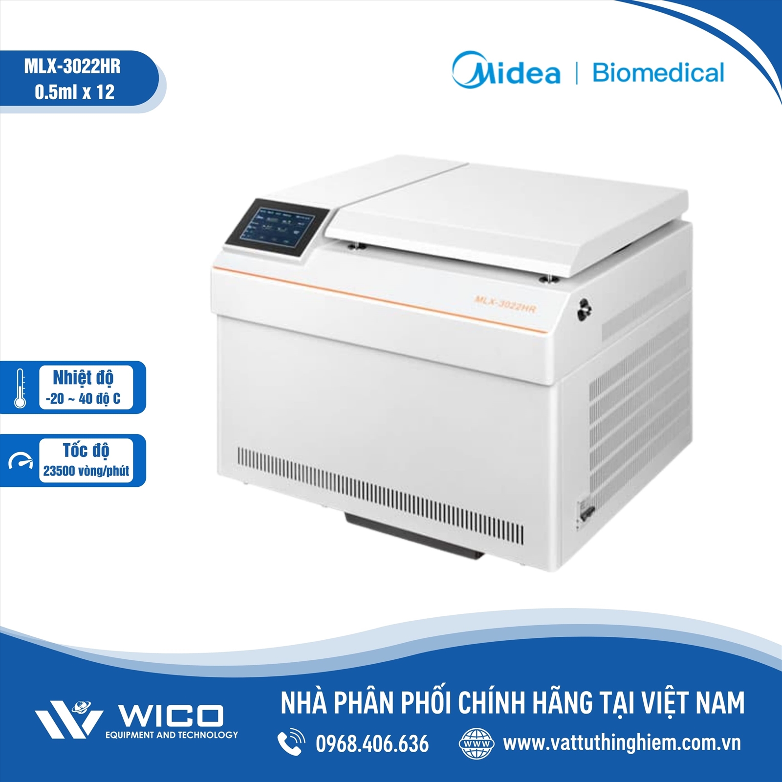 Máy ly tâm lạnh Midea MLX-3022HR | Đa dạng rotor