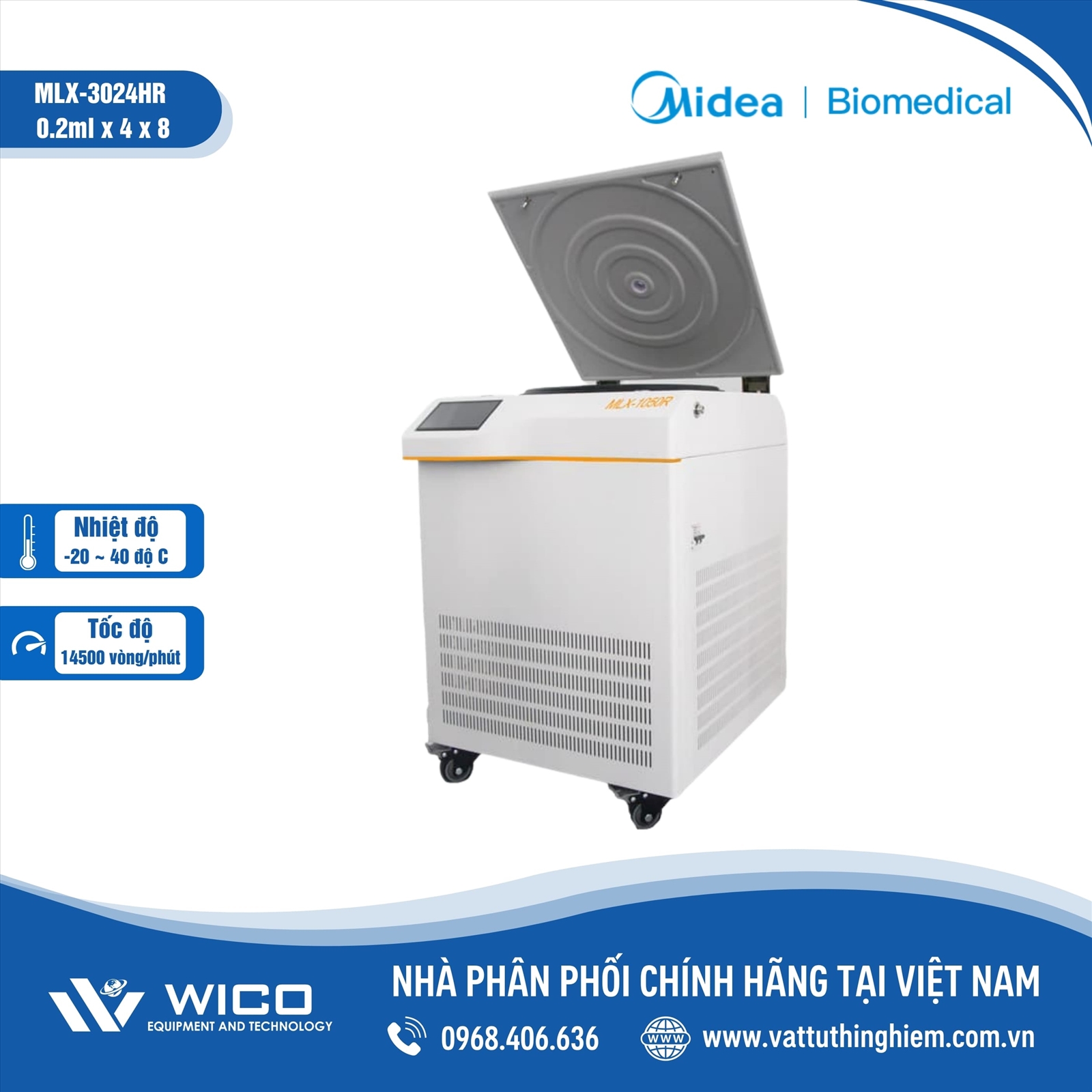 Máy ly tâm lạnh Midea MLX-3024HR | Đa dạng rotor