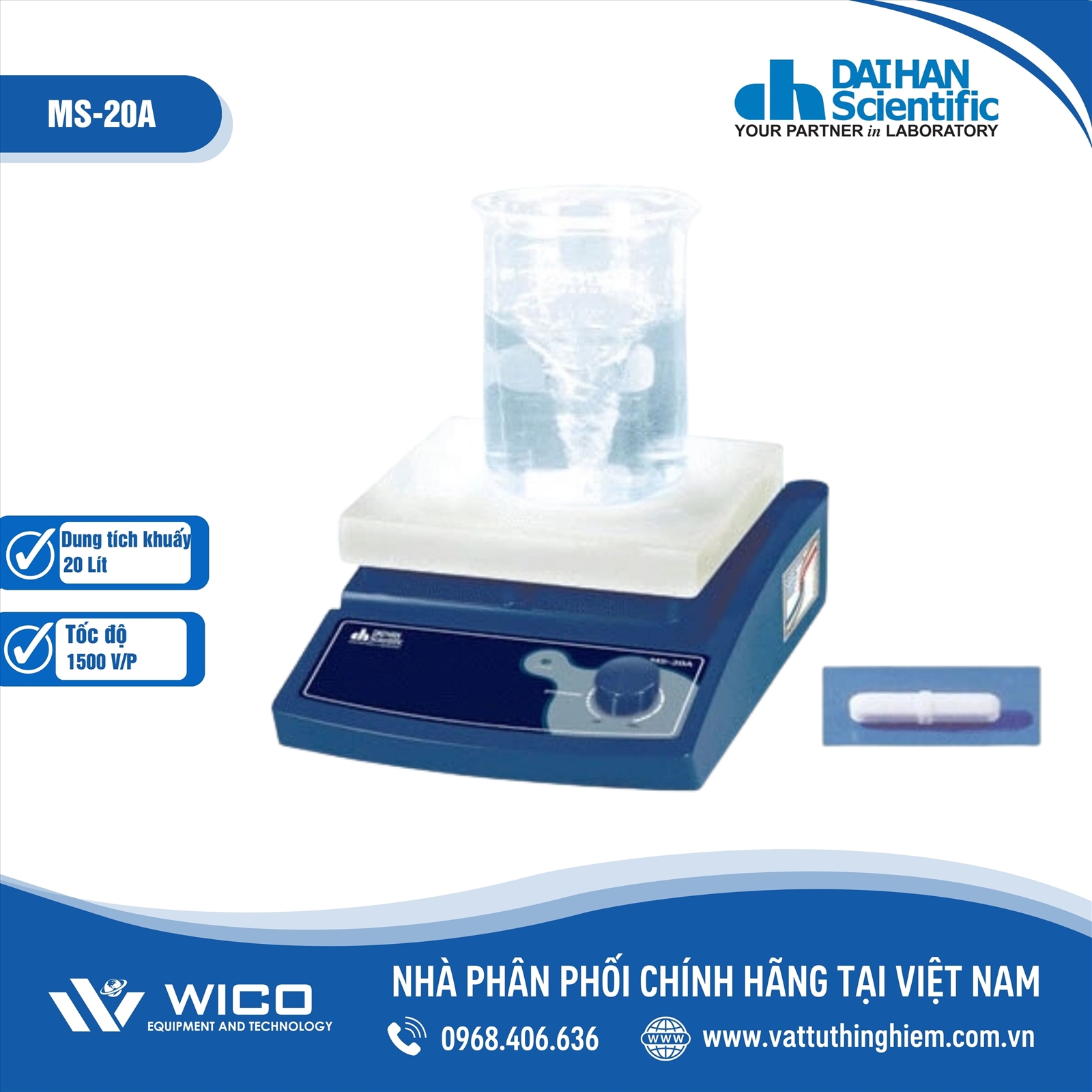 Máy khuấy từ Daihan MS-20A