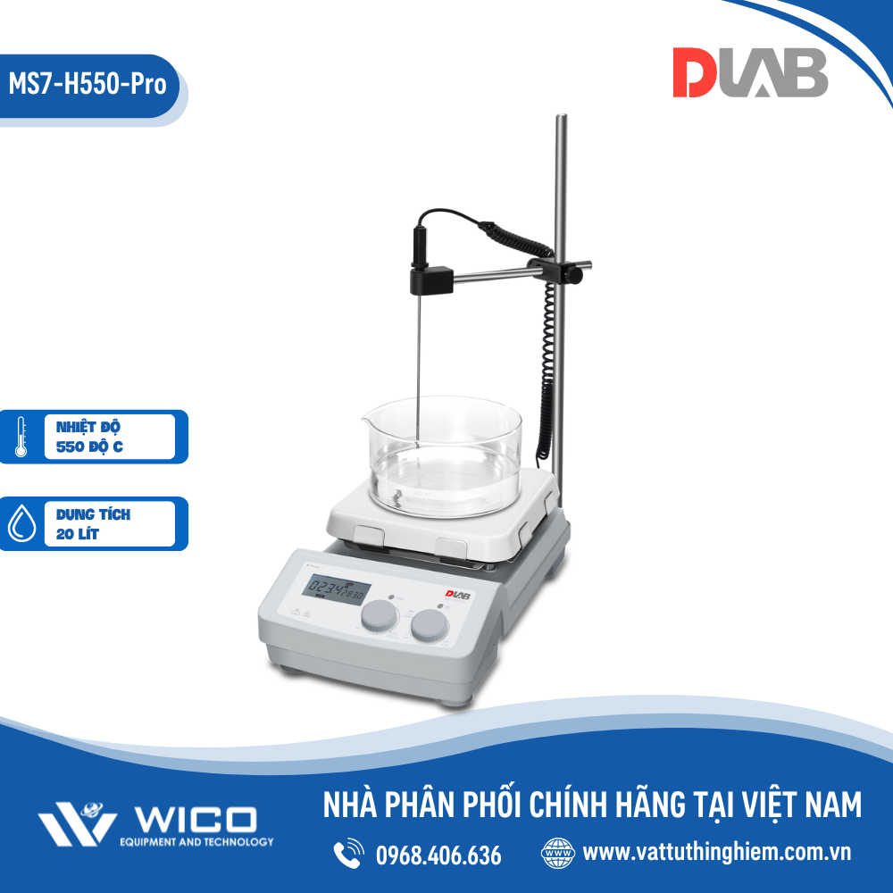 Máy khuấy từ gia nhiệt 550 độ C Dlab - Mỹ MS7-H550-S