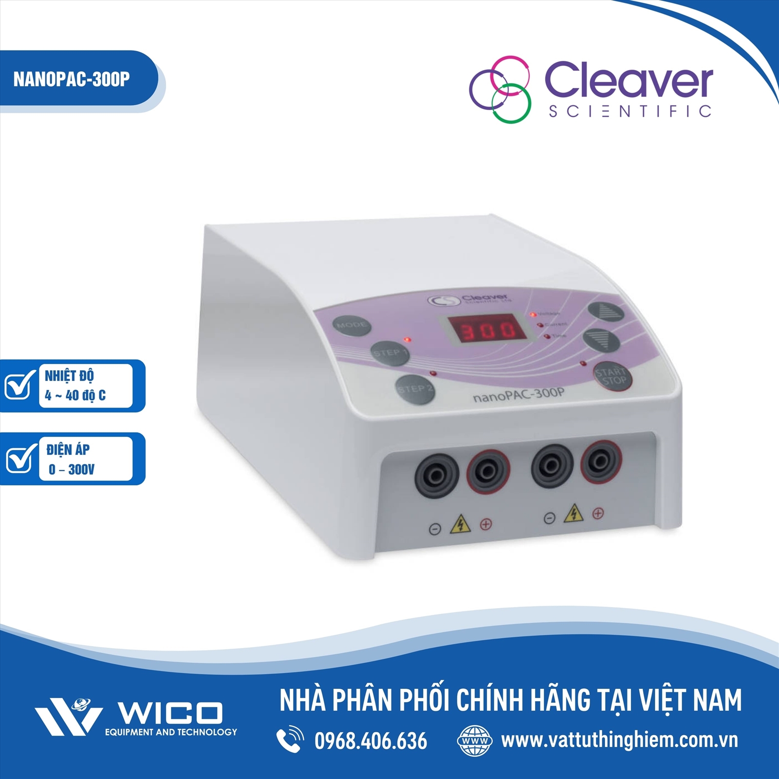 Nguồn điện di 300V Cleaver Scientific NanoPAC-300P