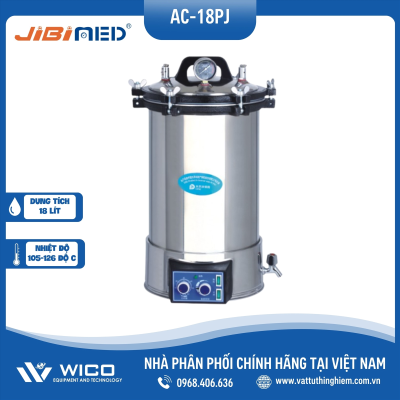 Nồi hấp tiệt trùng để bàn 18 lít Jibimed AC-18PJ