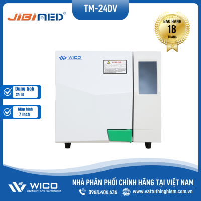 Nồi hấp tiệt trùng Jibimed (Sấy chân không) – Màn hình 7 inch TM-20DV | 20 Lít