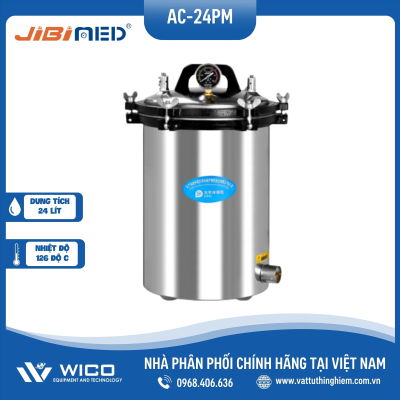 Nồi hấp tiệt trùng xách tay 24 lít Jibimed AC-24PM