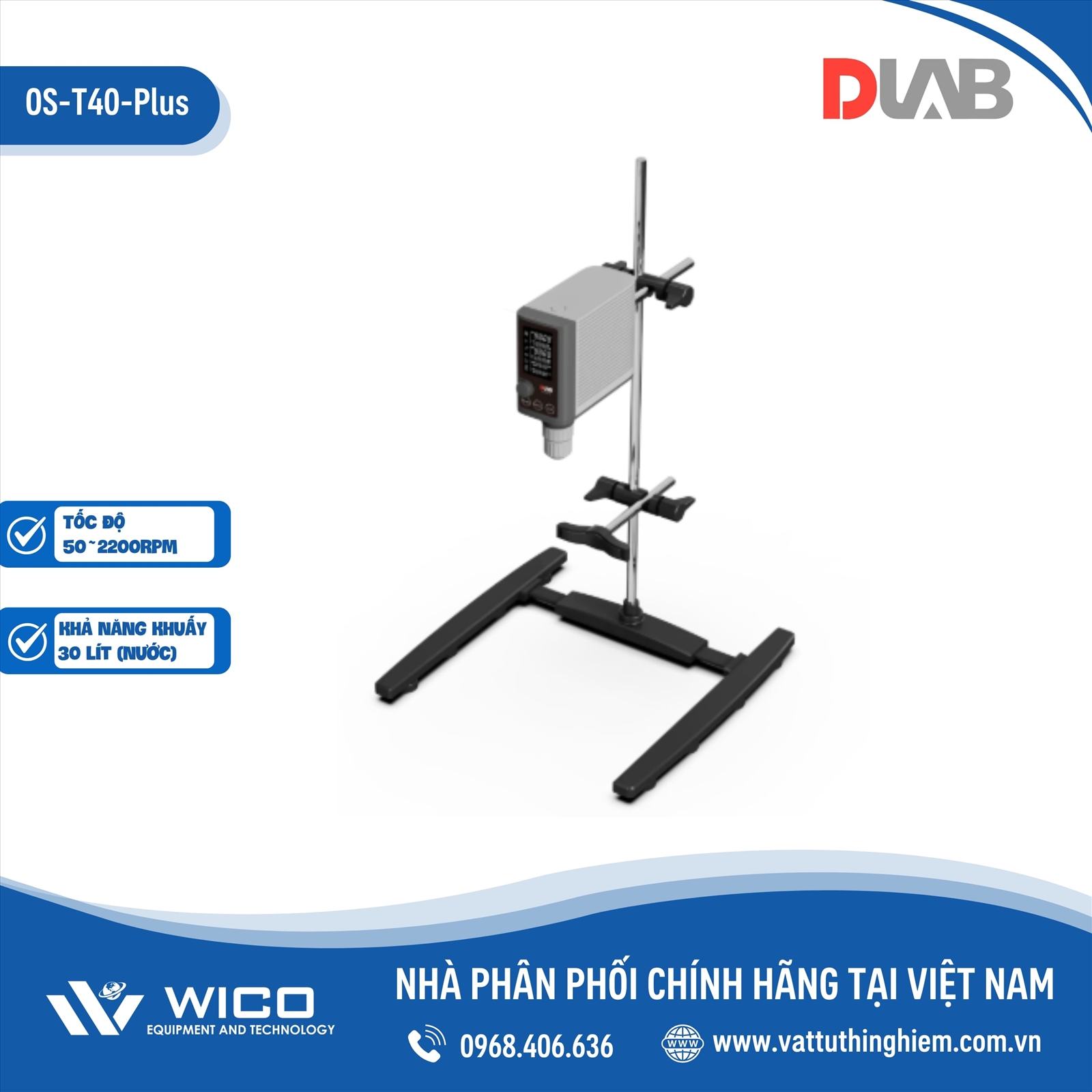 Máy khuấy đũa Dlab OS-T40-Plus