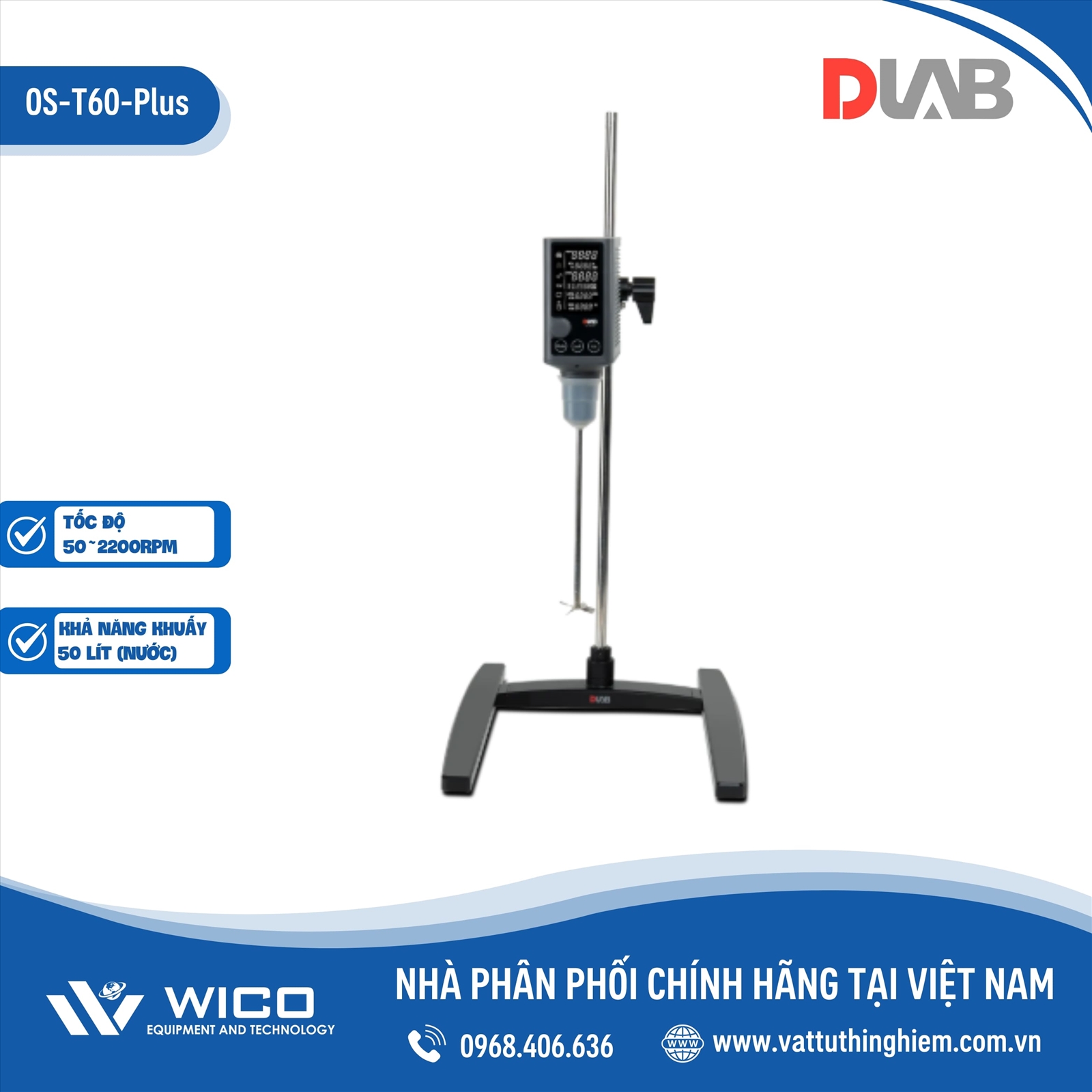 Máy khuấy đũa Dlab OS-T60-Plus