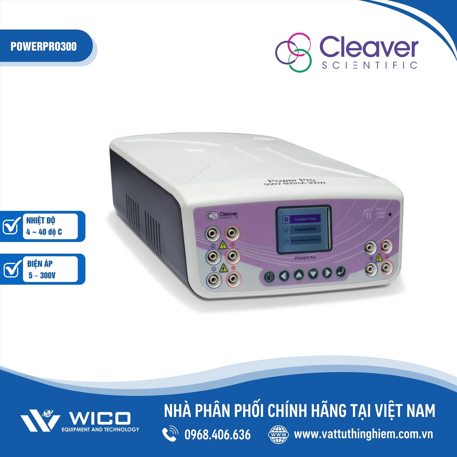 Nguồn điện di 300V Cleaver Scientific POWERPRO300