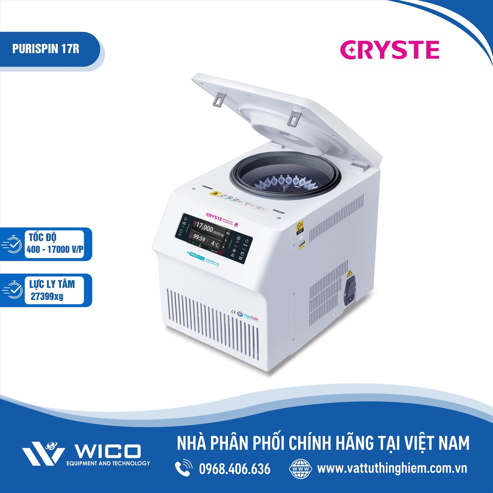 Máy ly tâm lạnh Novapro - Purispin 17R (48 ống 1.5/2ml)