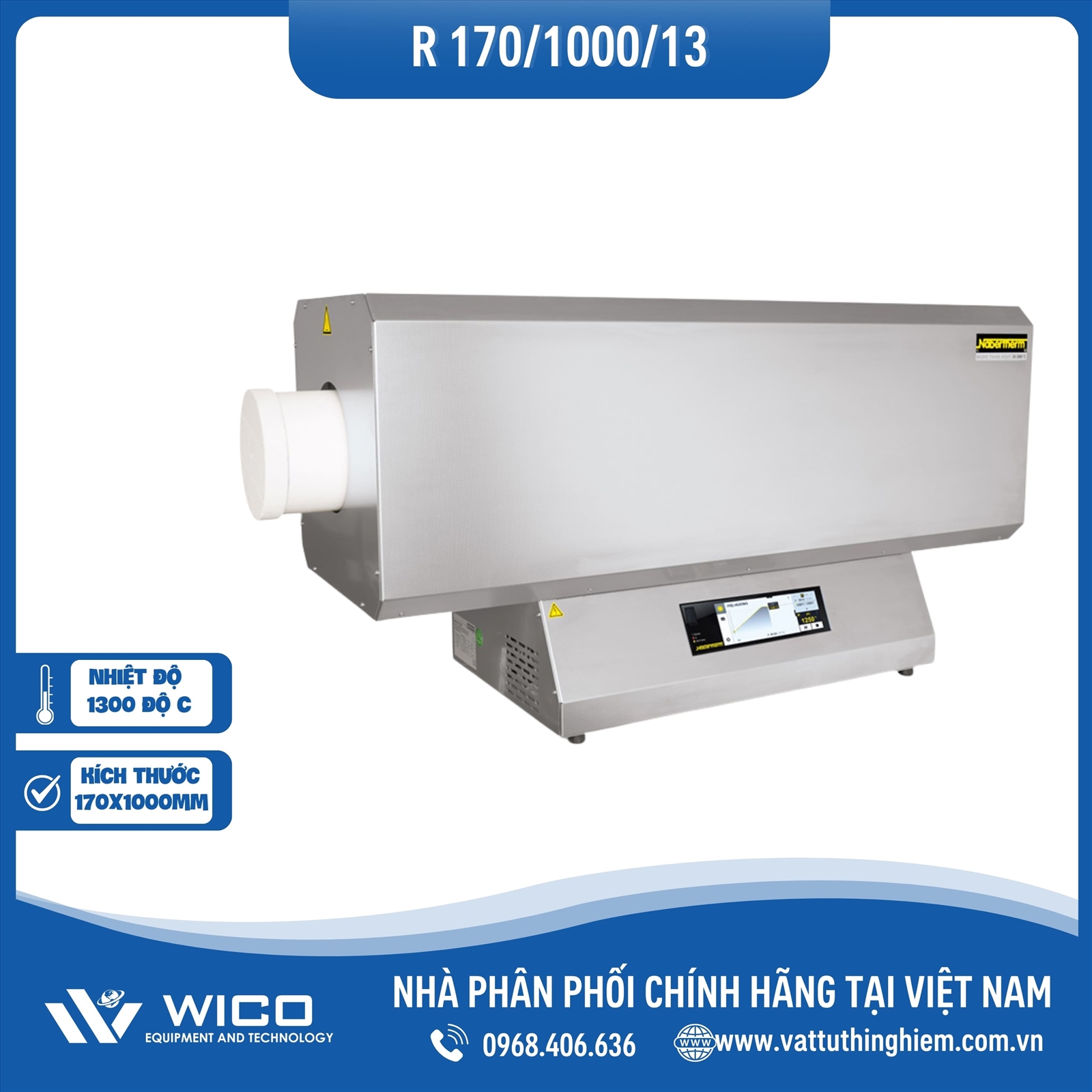 Lò Nung Ống 1300 Độ C Nabertherm - Đức R 170/1000/13/B510
