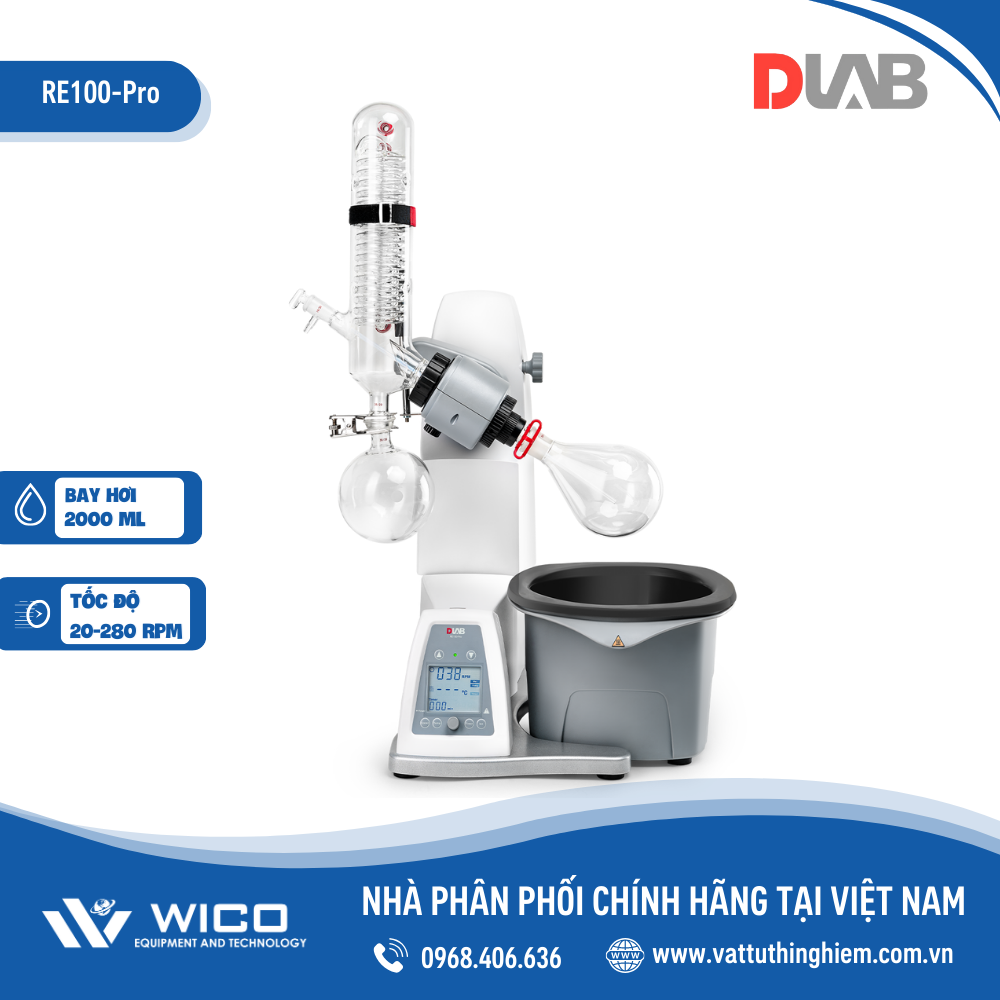 Máy cô quay chân không Dlab - Mỹ RE100-Pro