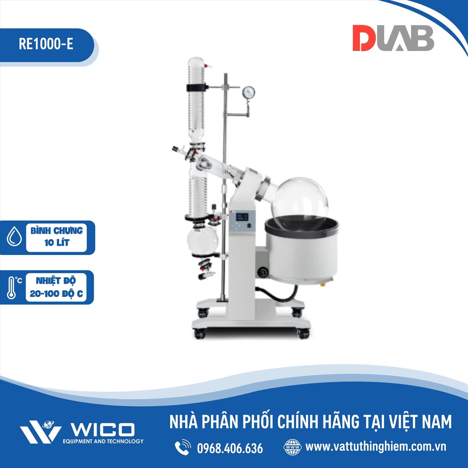 Máy cô quay chân không Dlab RE1000-E