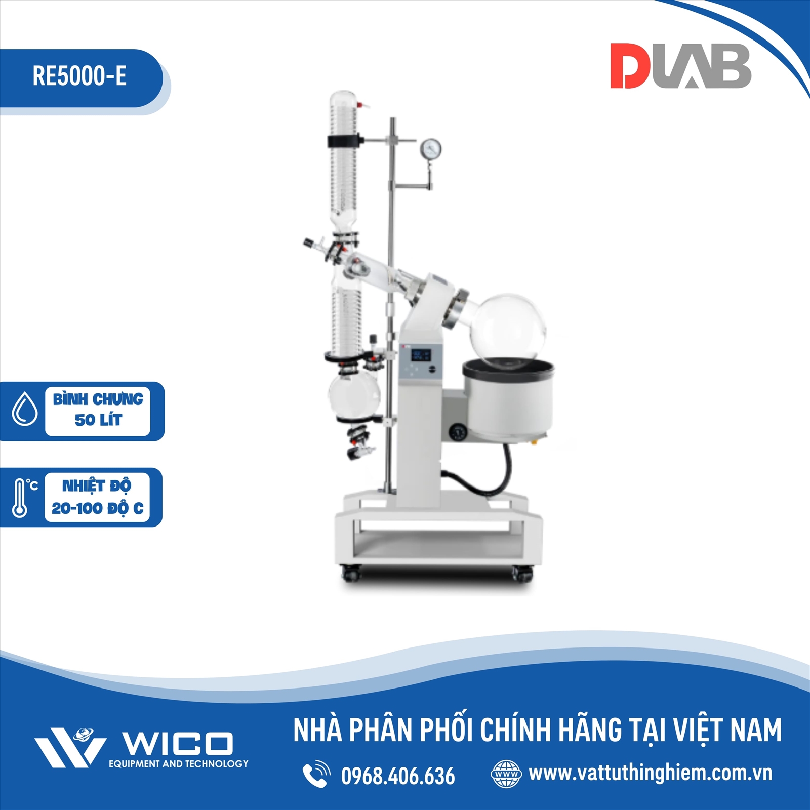 Máy cô quay chân không Dlab RE5000-E