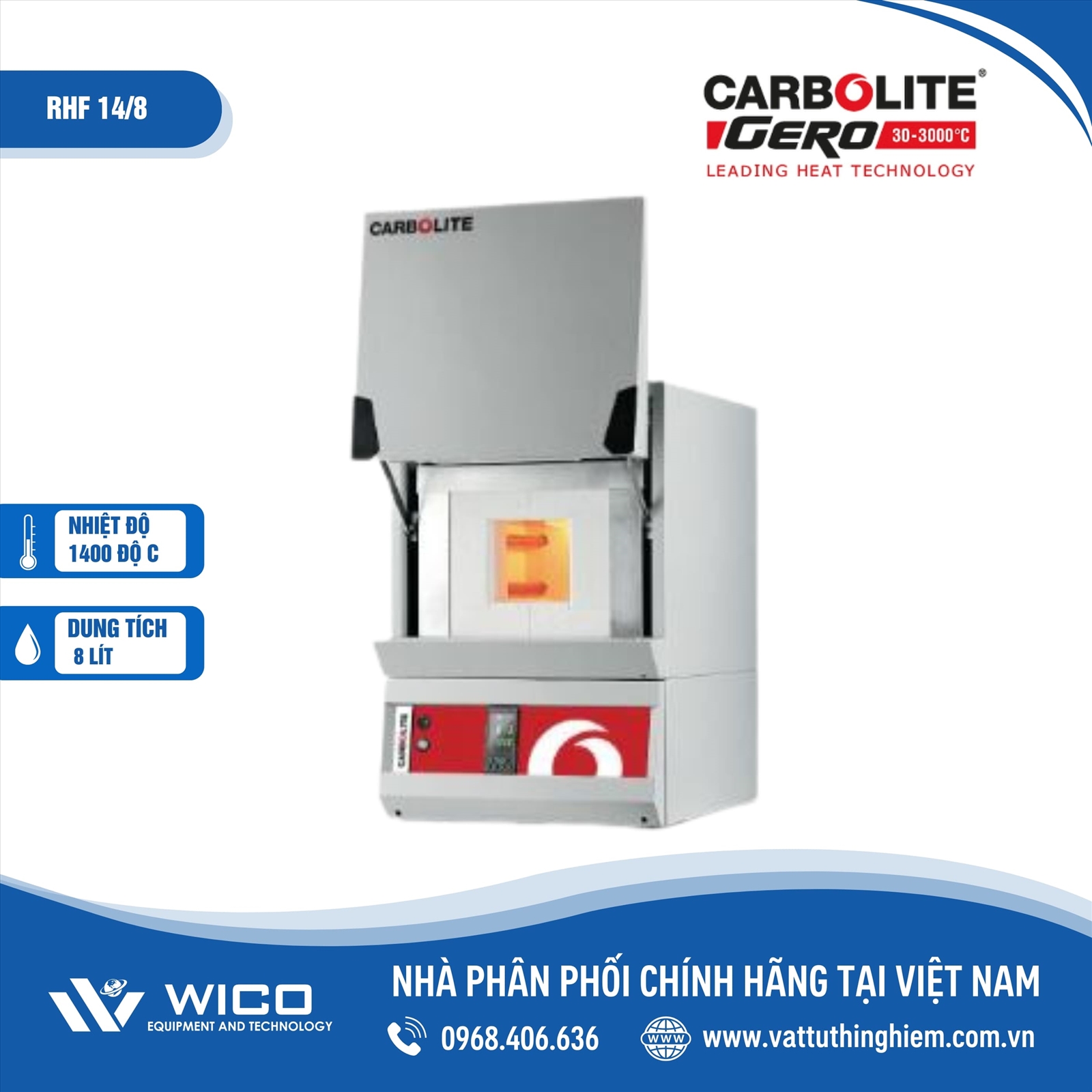 LÒ NUNG CARBOLITE NHIỆT ĐỘ CAO RHF 14/8