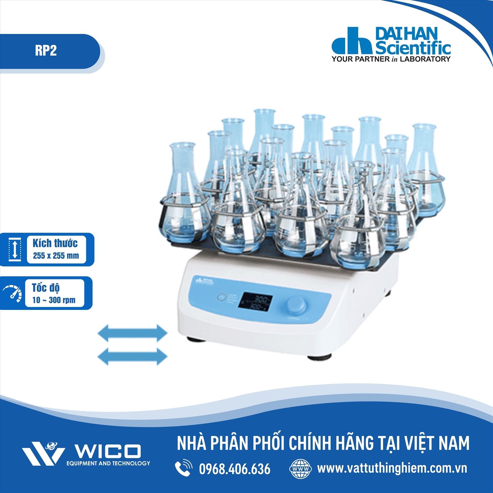 Máy lắc ngang Daihan RP2