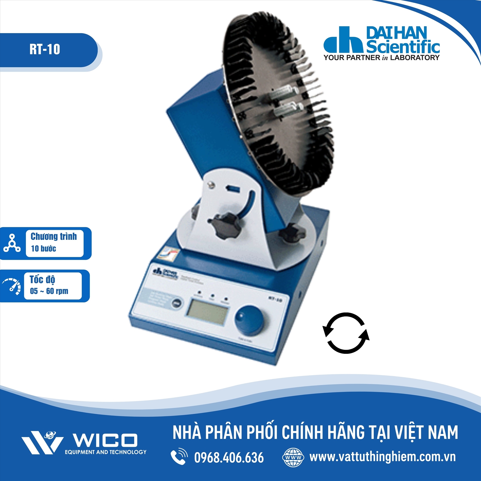 Máy lắc ống máu Rotating mixer RT-10 Daihan