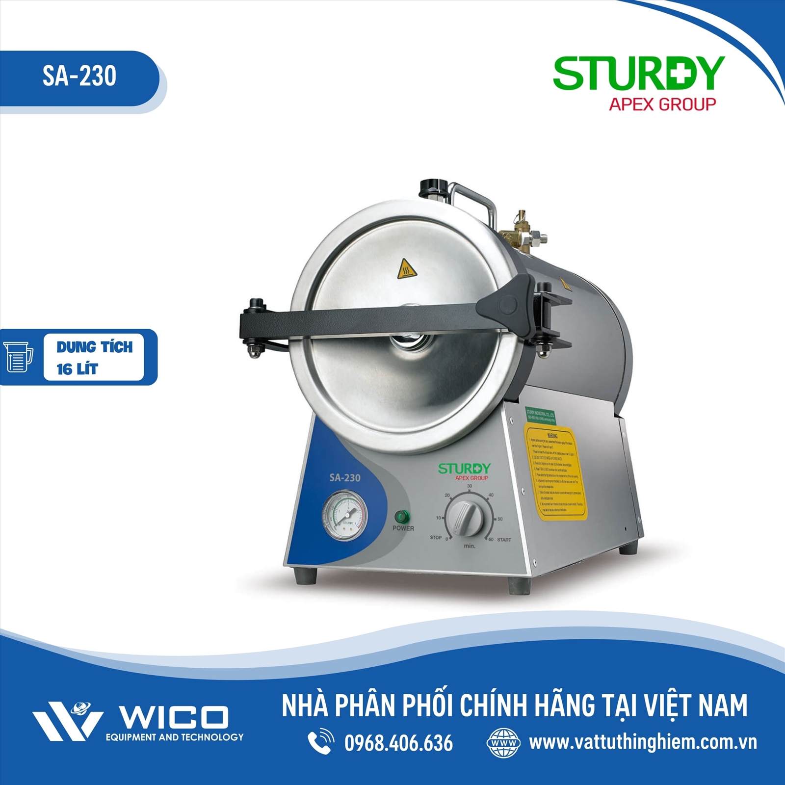 Nồi hấp tiệt trùng Sturdy SA-230 (16 lít)