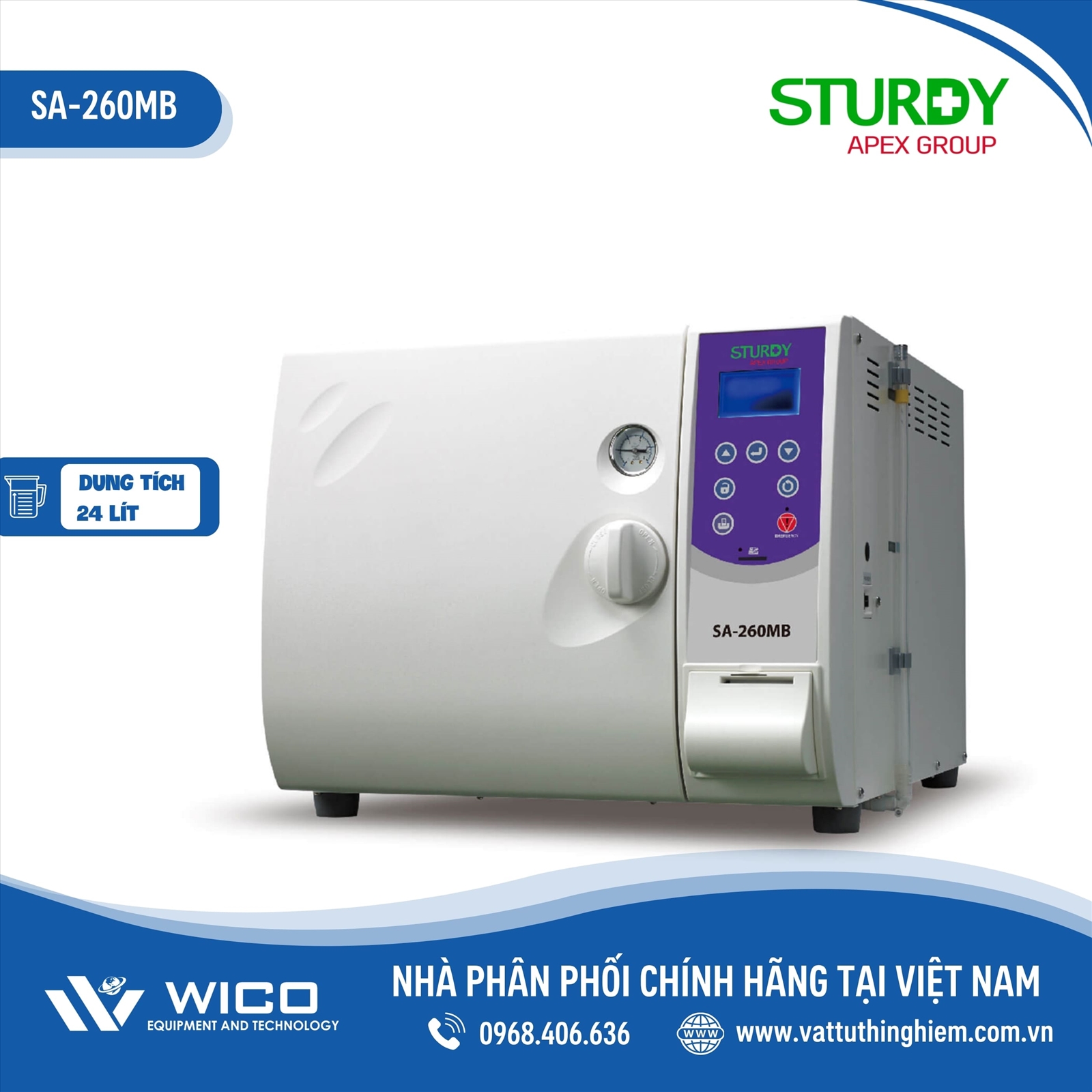 Nồi hấp tiệt trùng Sturdy SA-300H (40 lít)