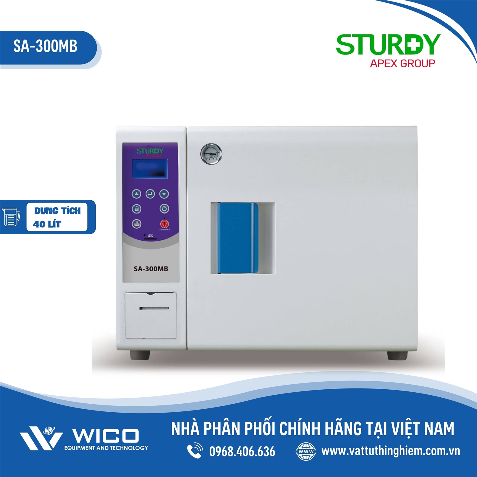 Nồi hấp tiệt trùng Sturdy SA-300MB (40 lít)