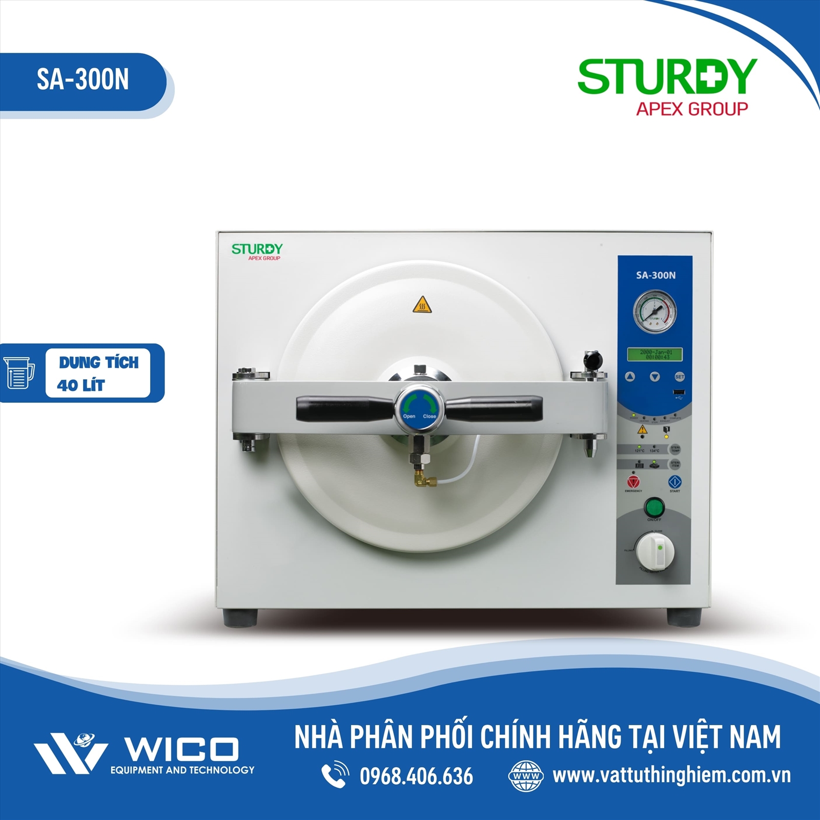 Nồi hấp tiệt trùng Sturdy SA-300N (40 lít)