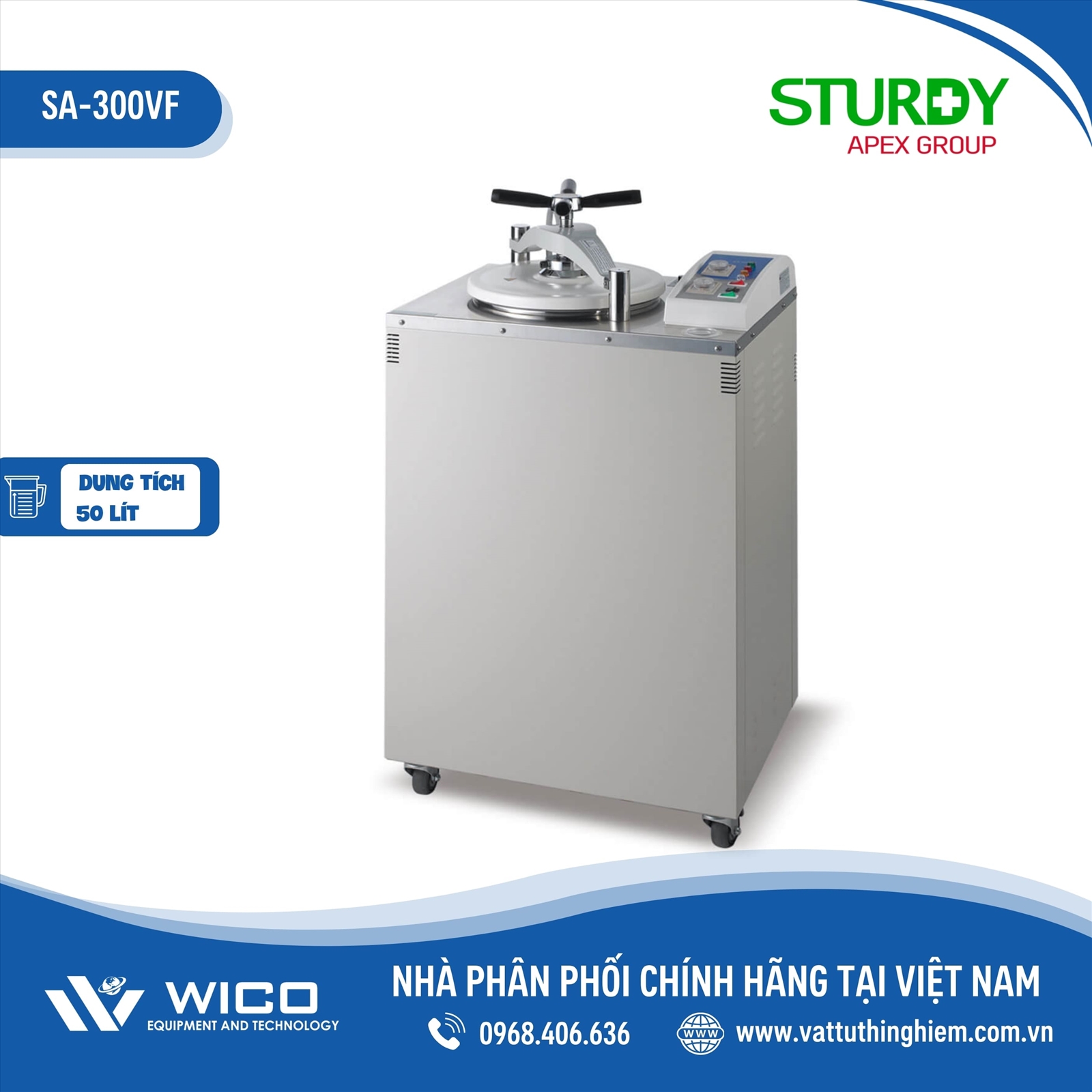 Nồi hấp tiệt trùng Sturdy SA-300VF (50 lít)