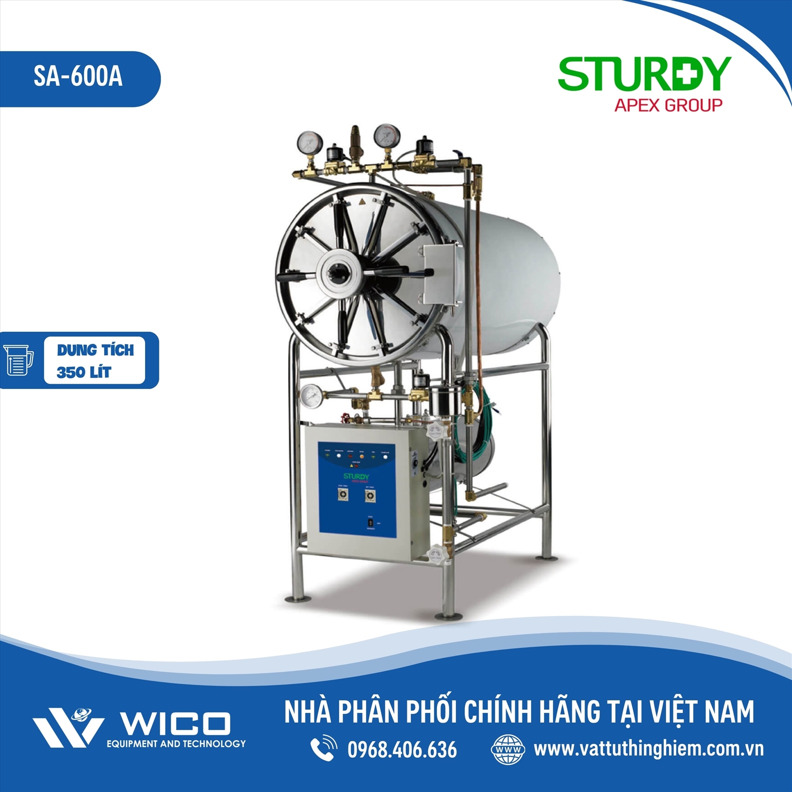 Nồi hấp tiệt trùng Sturdy SA-600A (350 lít)