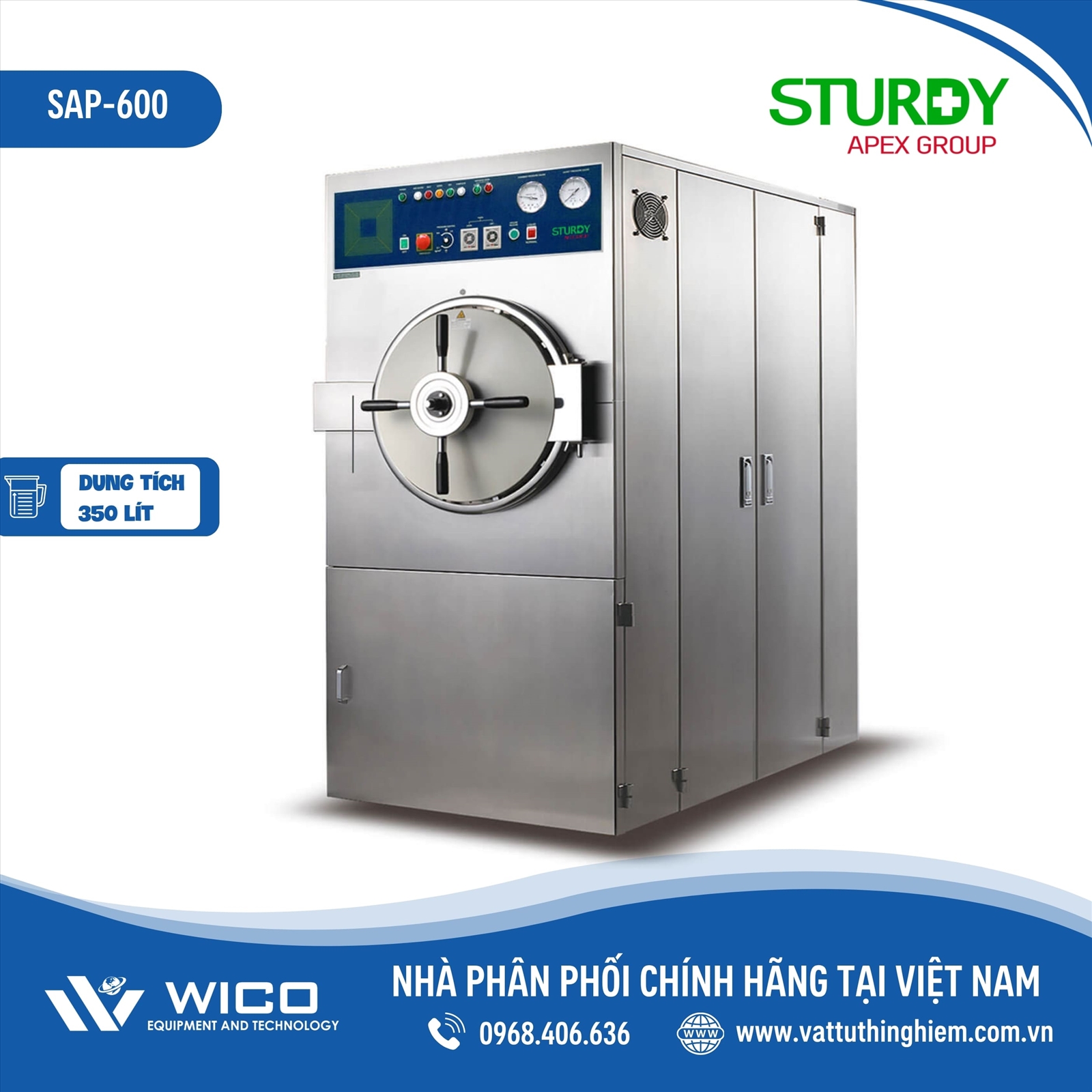 Nồi hấp tiệt trùng Sturdy SAP-600 (350 lít)
