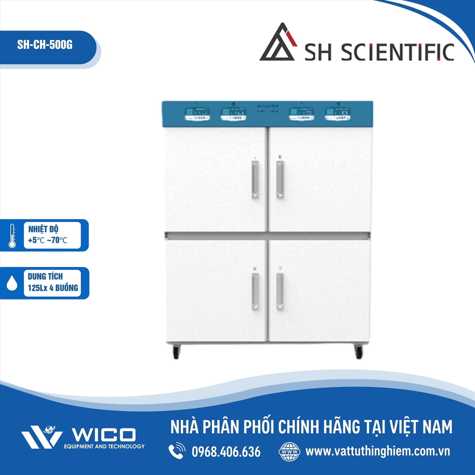 Tủ ấm SH Scientific 70 độ 500 lít SH-CH-500G