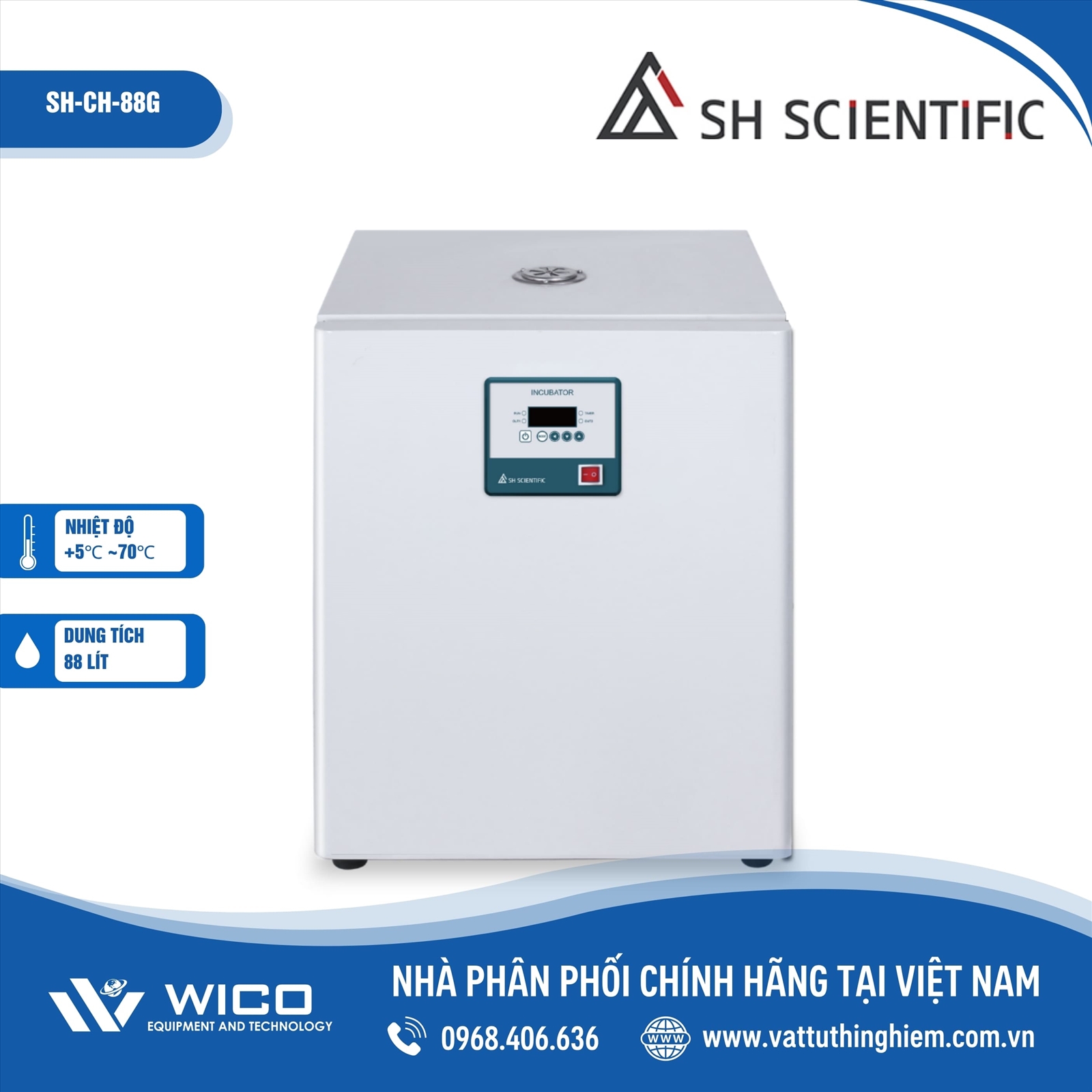 Tủ ấm SH Scientific 70 độ 88 lít SH-CH-88G