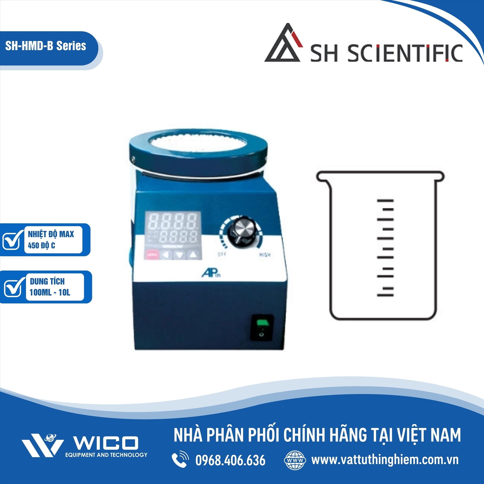 Bếp đun cốc trụ tròn SH Scientific SH-HMD-B Series
