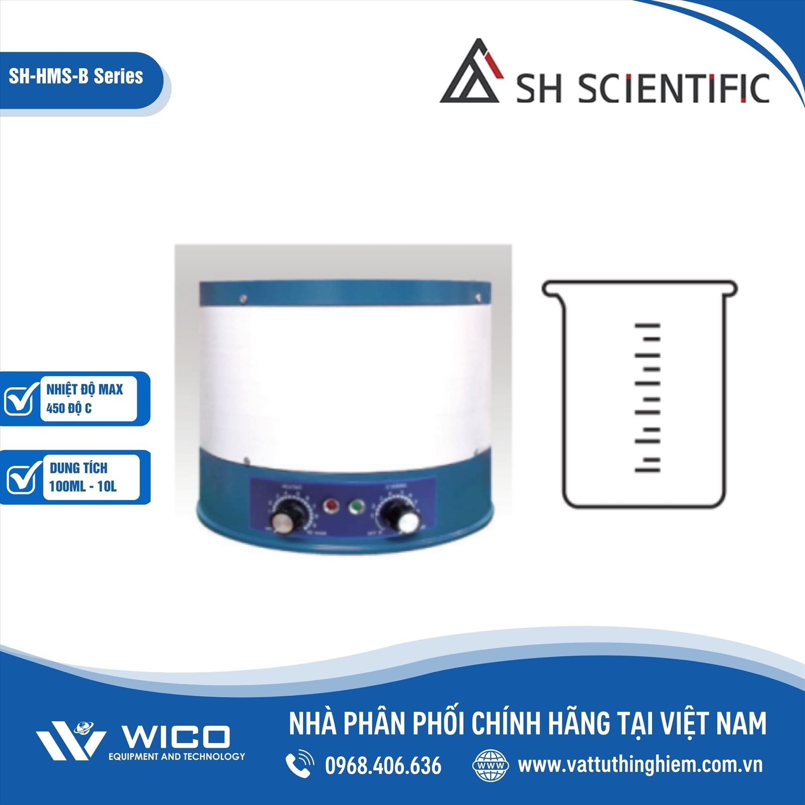 Bếp đun cốc trụ tròn SH Scientific SH-HMS-B Series