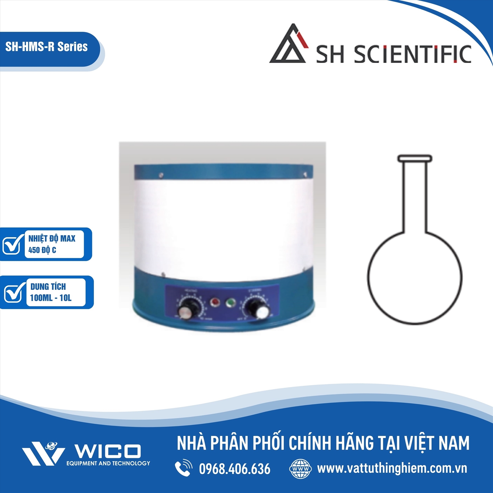 Bếp đun bình cầu có khuấy từ SH Scientific SH-HMS-R Series