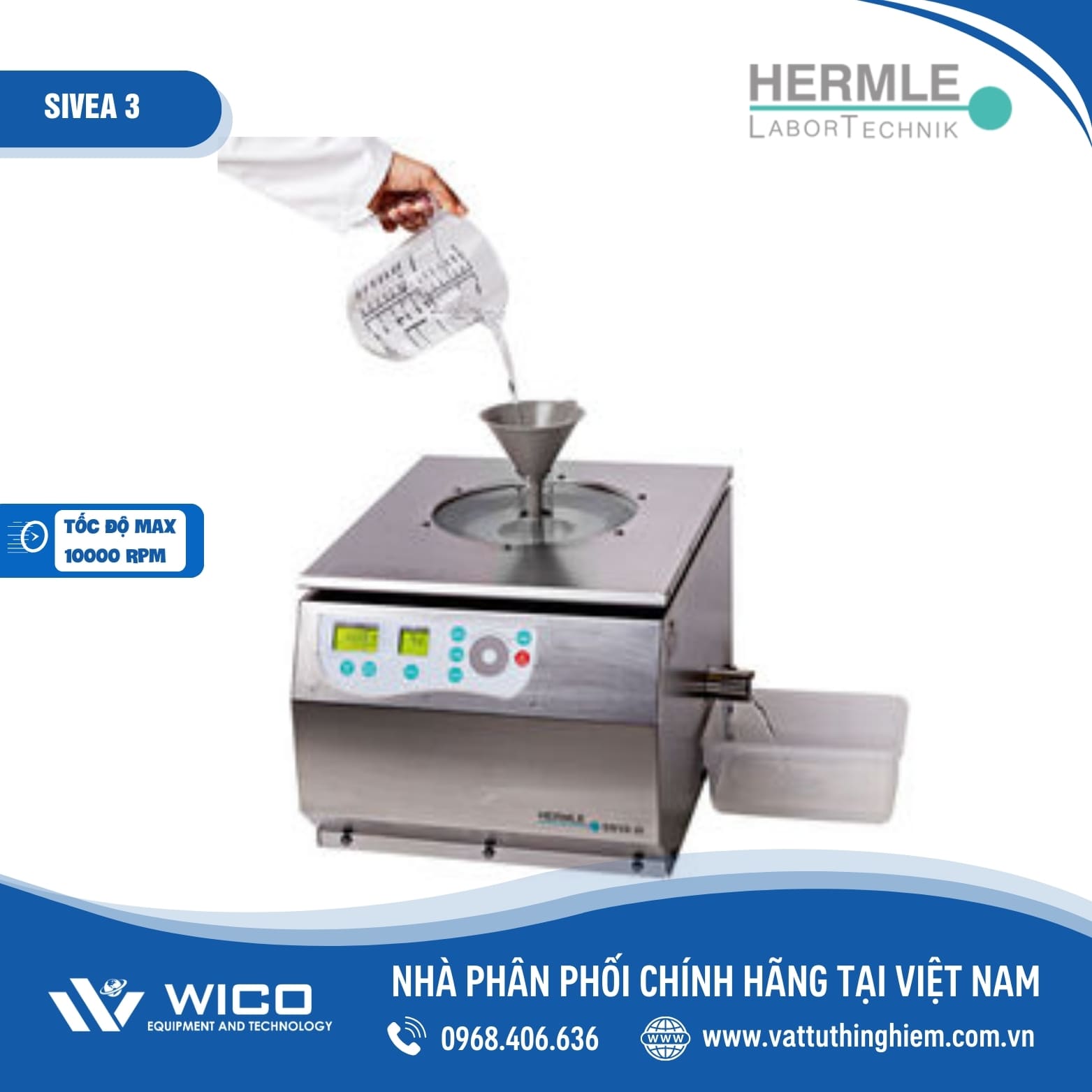 MÁY LY TÂM LỌC TÁCH HERMLE SIEVA-3