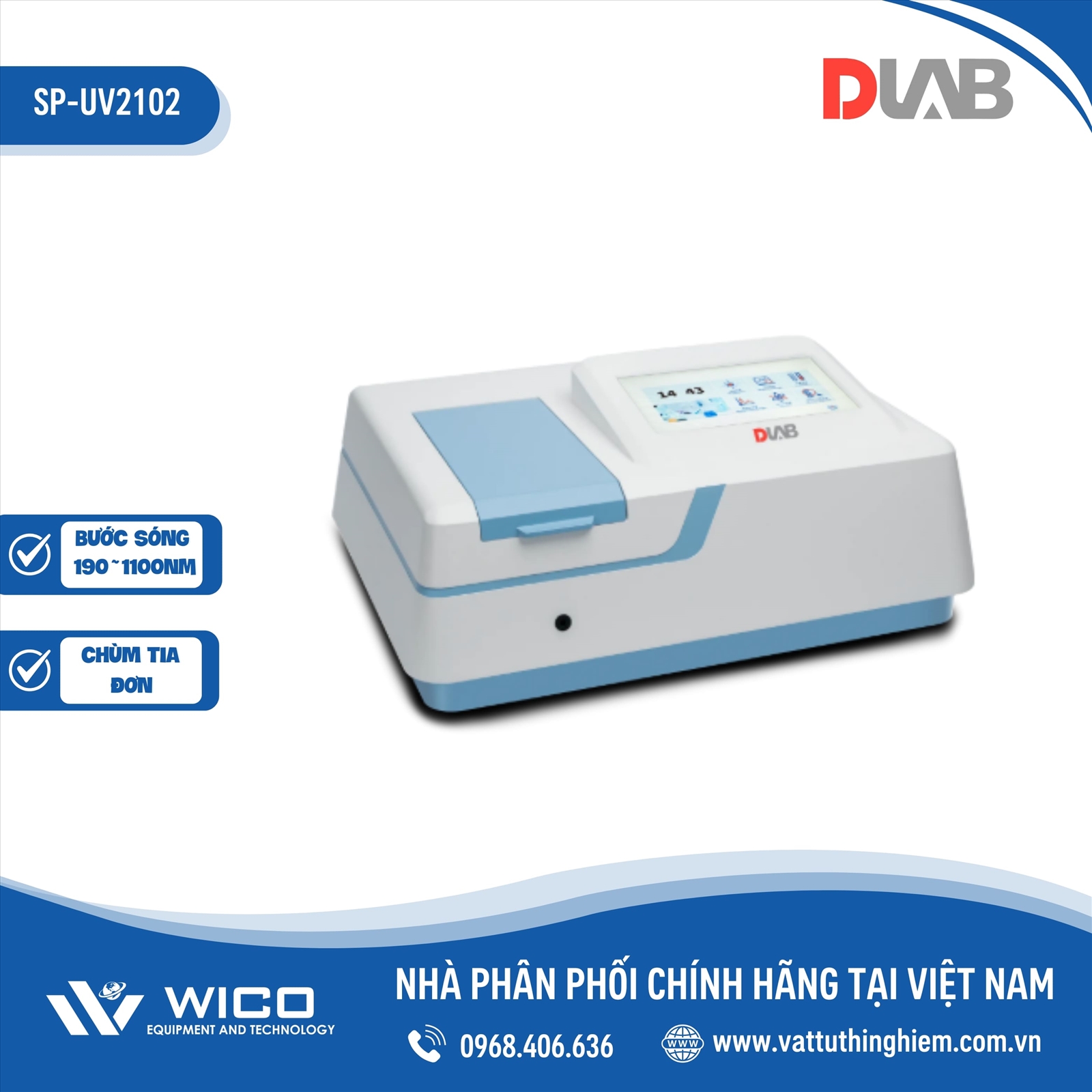 Máy quang phổ Dlab SP-UV2102