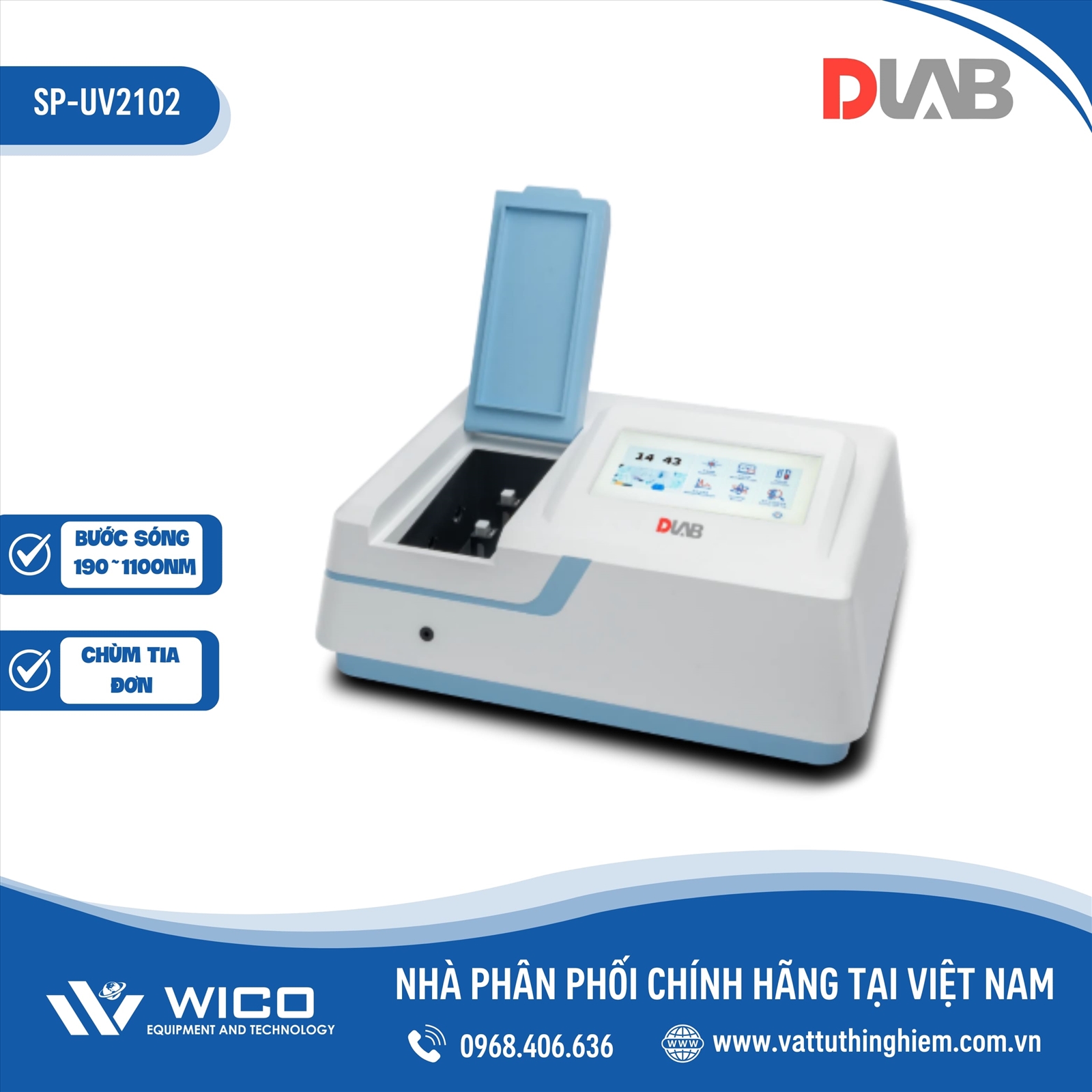 Máy quang phổ Dlab SP-UV2102