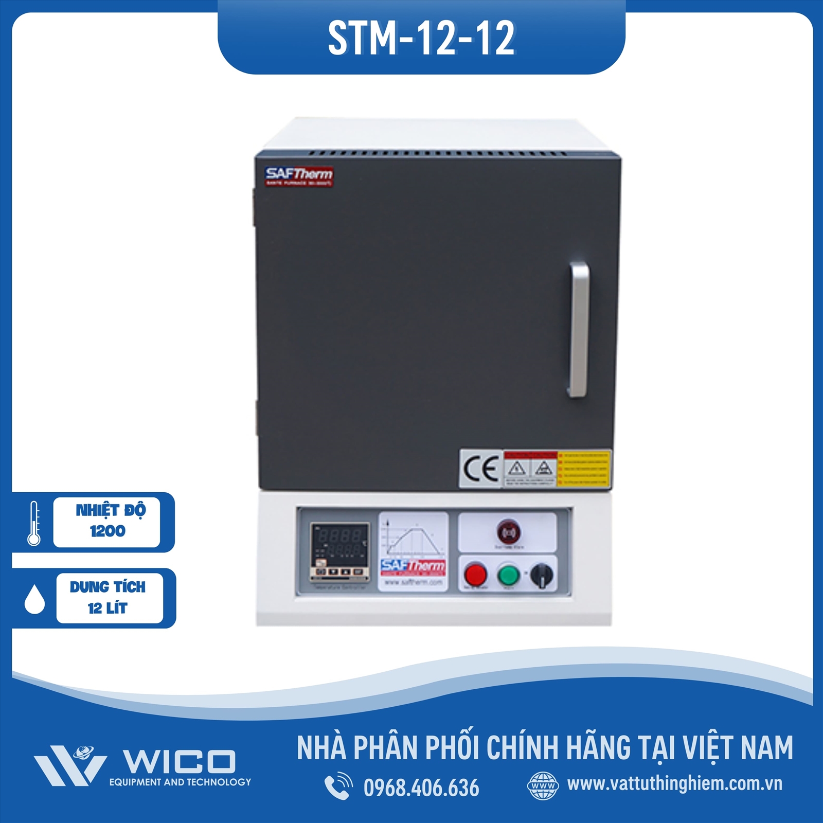 Lò Nung Saftherm 1200 độ C 12 lít STM-12-12