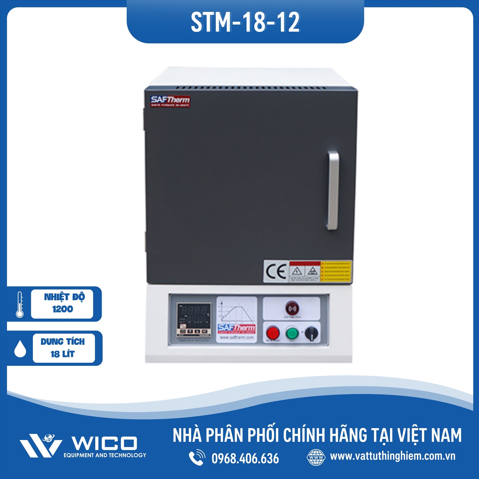Lò Nung Saftherm 1200 độ C 18 lít STM-18-12