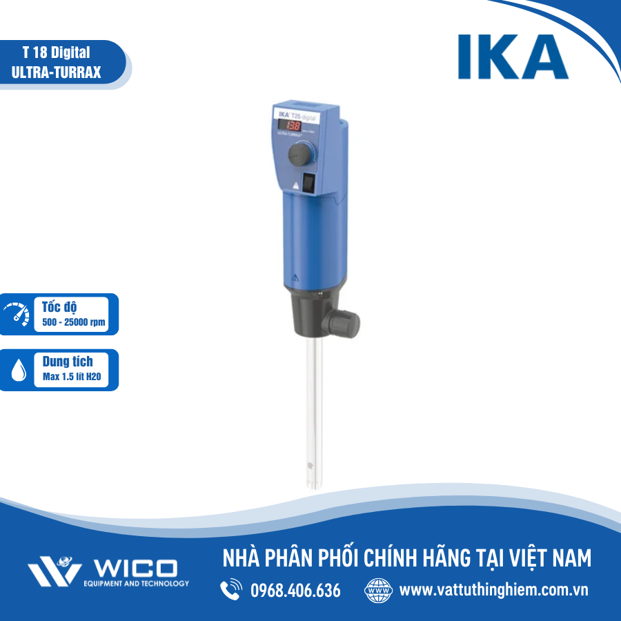 Bộ Máy Đồng Hóa Mẫu IKA T 18 Digital ULTRA-TURRAX®