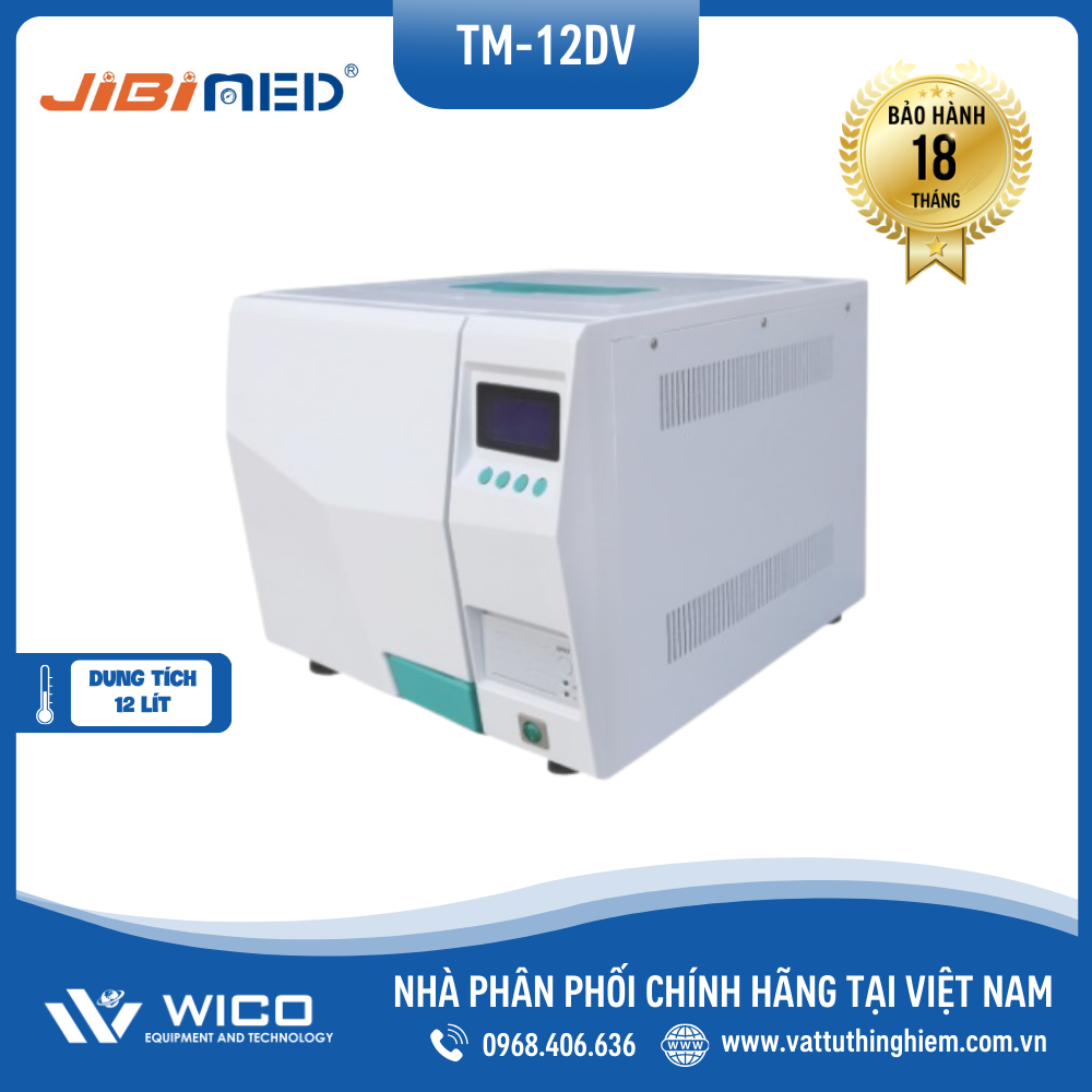 Nồi Hấp Tiệt Trùng Để Bàn Jibimed 12 lít (Class B) TM-12DV