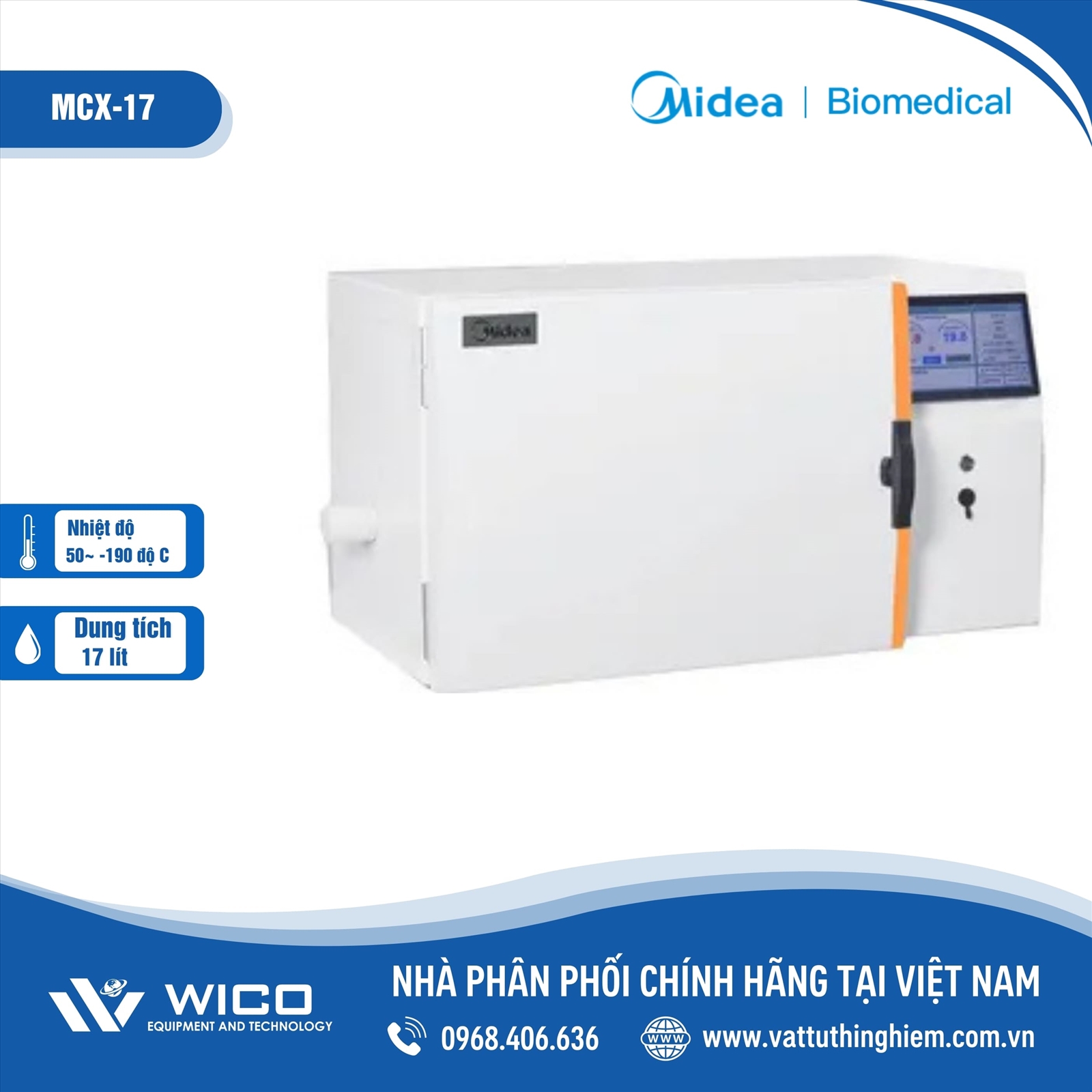 Tủ Lạnh Âm Sâu -190 Độ Midea MCX-17