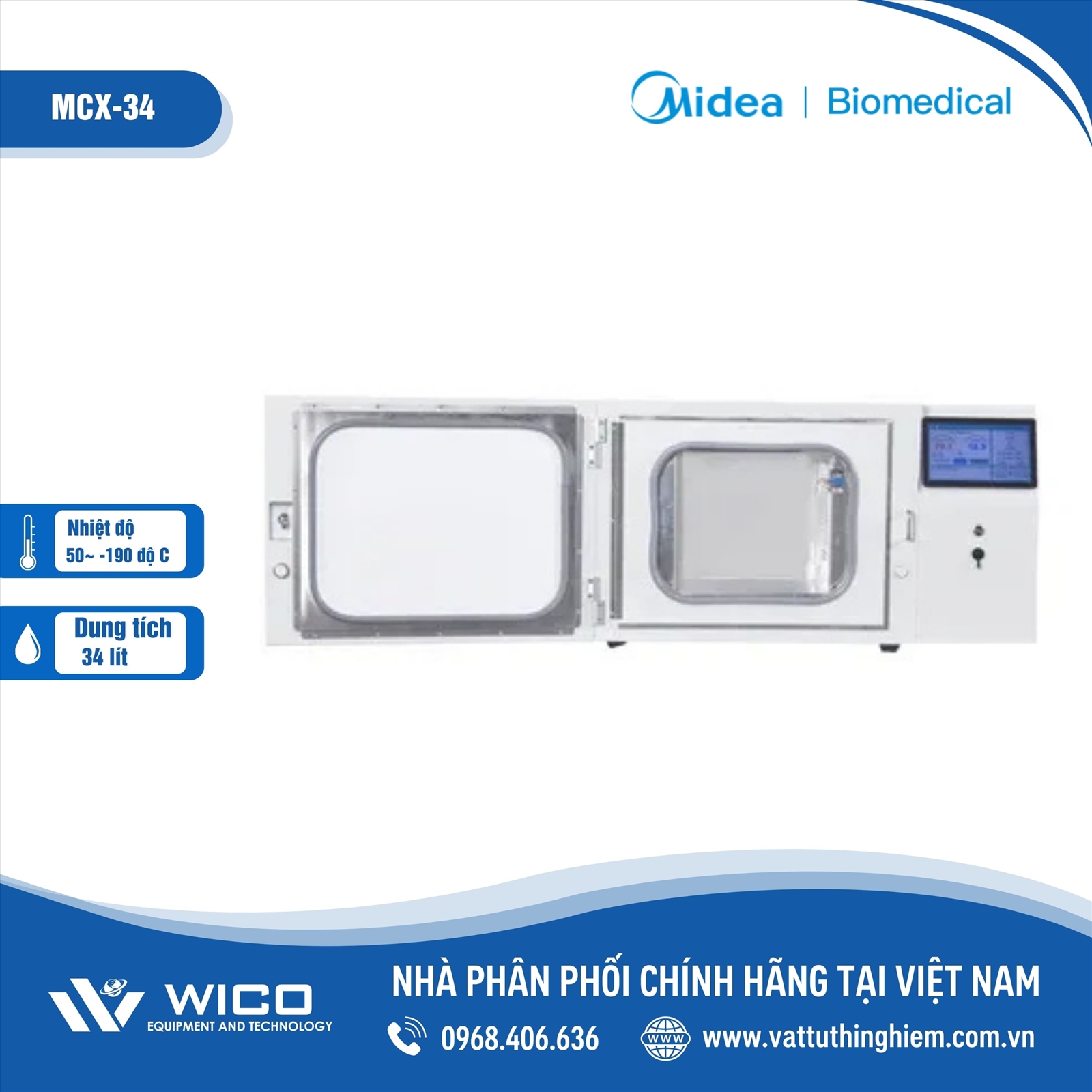 Tủ Lạnh Âm Sâu -190 Độ Midea MCX-34