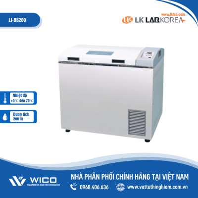 Tủ ấm lắc cửa trên 200 lít LK Lab LI-BS200
