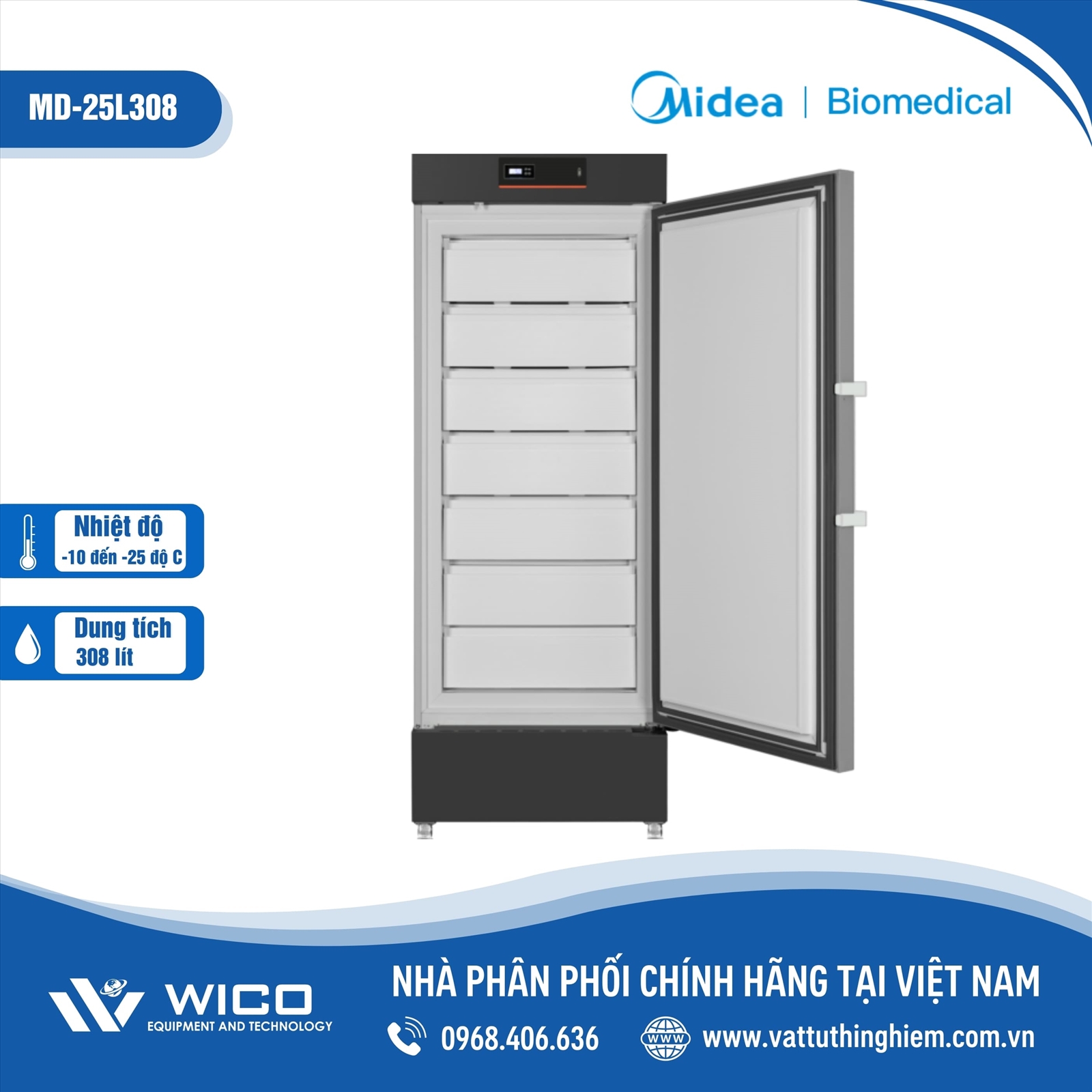 Tủ Lạnh Âm Sâu -25 Độ C Midea MD-25L308