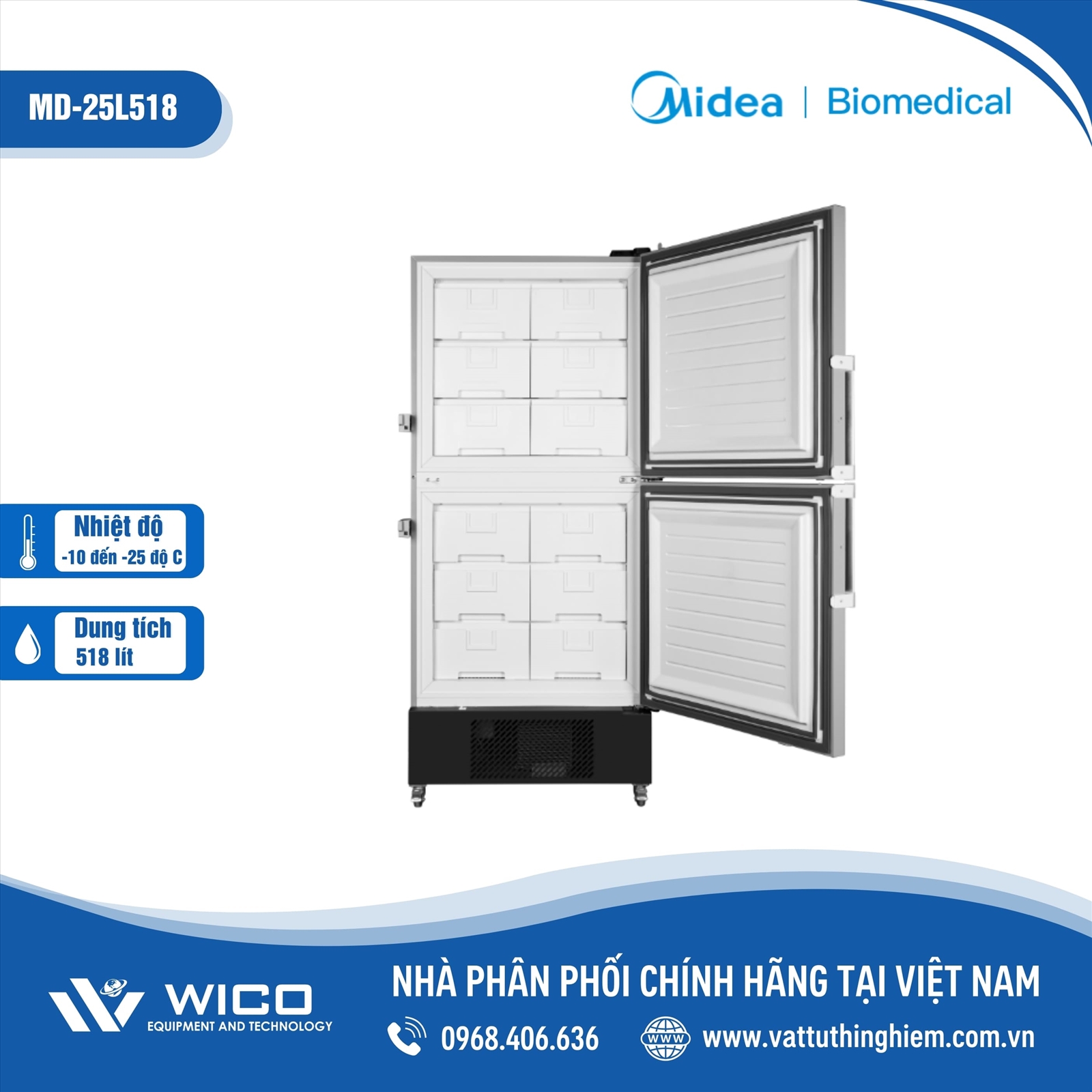Tủ Lạnh Âm Sâu -25 Độ C Midea MD-25L518