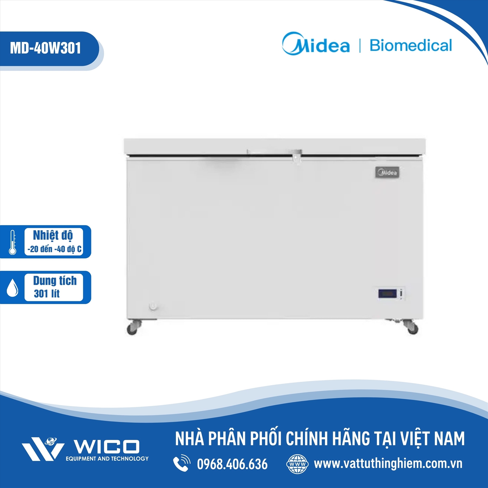 Tủ Lạnh Âm Sâu -40 Độ C Midea MD-40W301